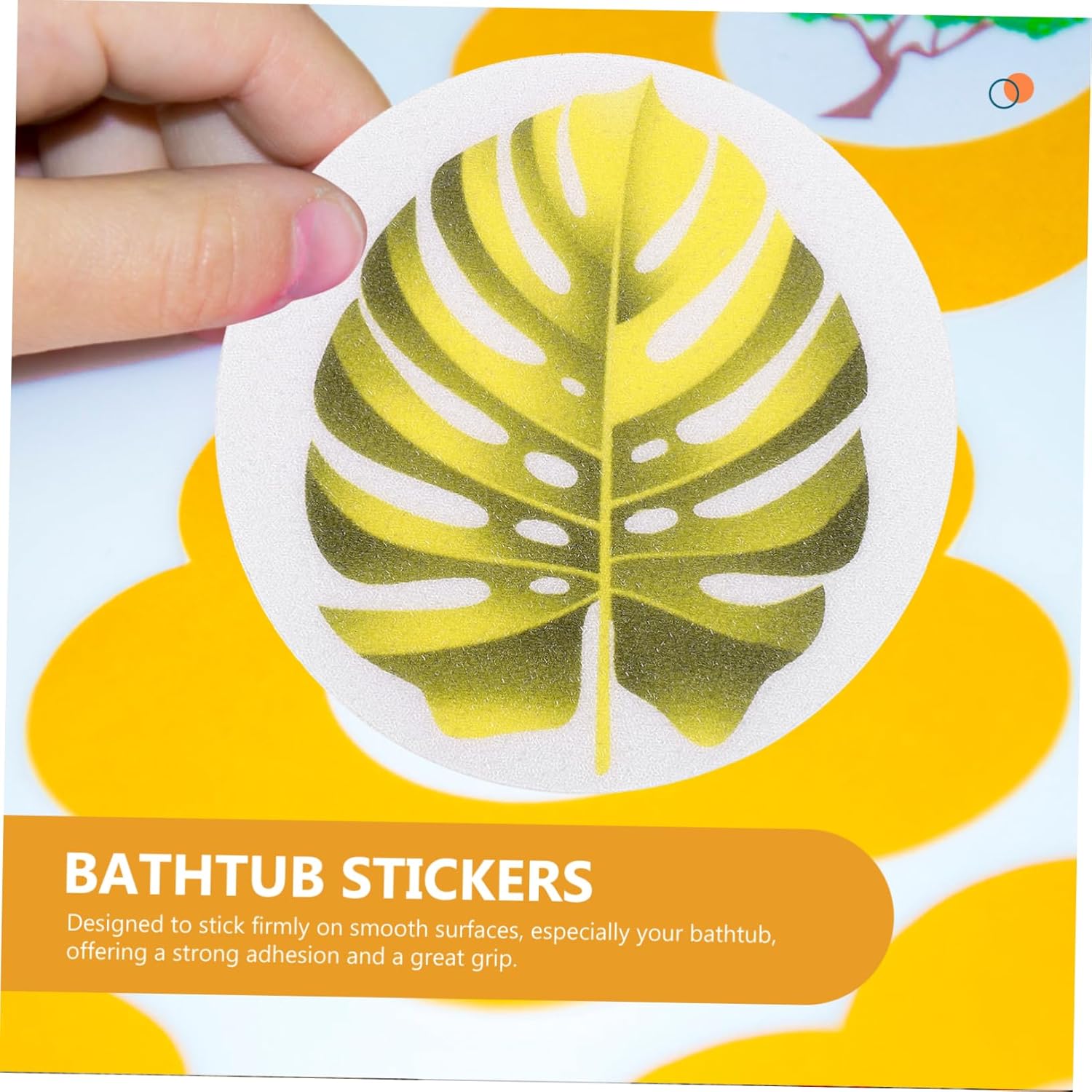 SOPOTUTU Leaf Shape Non-Slip Bathtub Stickers