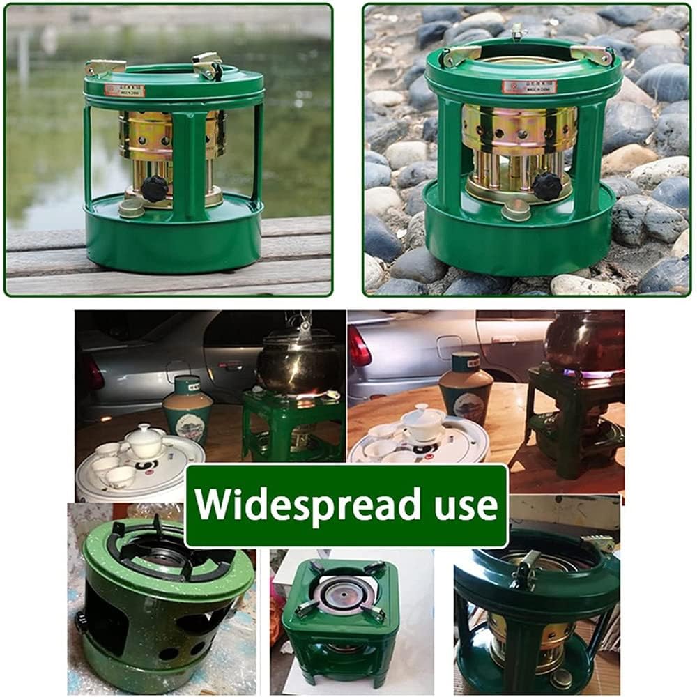Outdoor Kerosene Heater with Green Glass Burner