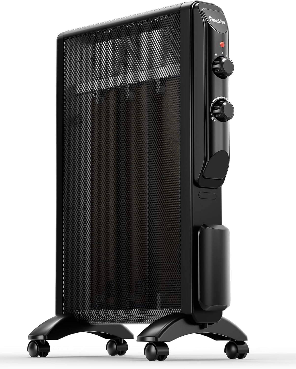 REEKIE 1500W Electric Space Heater with Thermostat and 2 Heat Settings