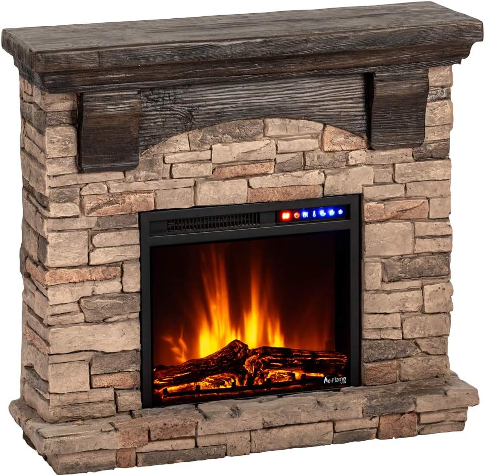 Kodiak LED Electric Fireplace Stove - Remote Control - 3D Log Fire