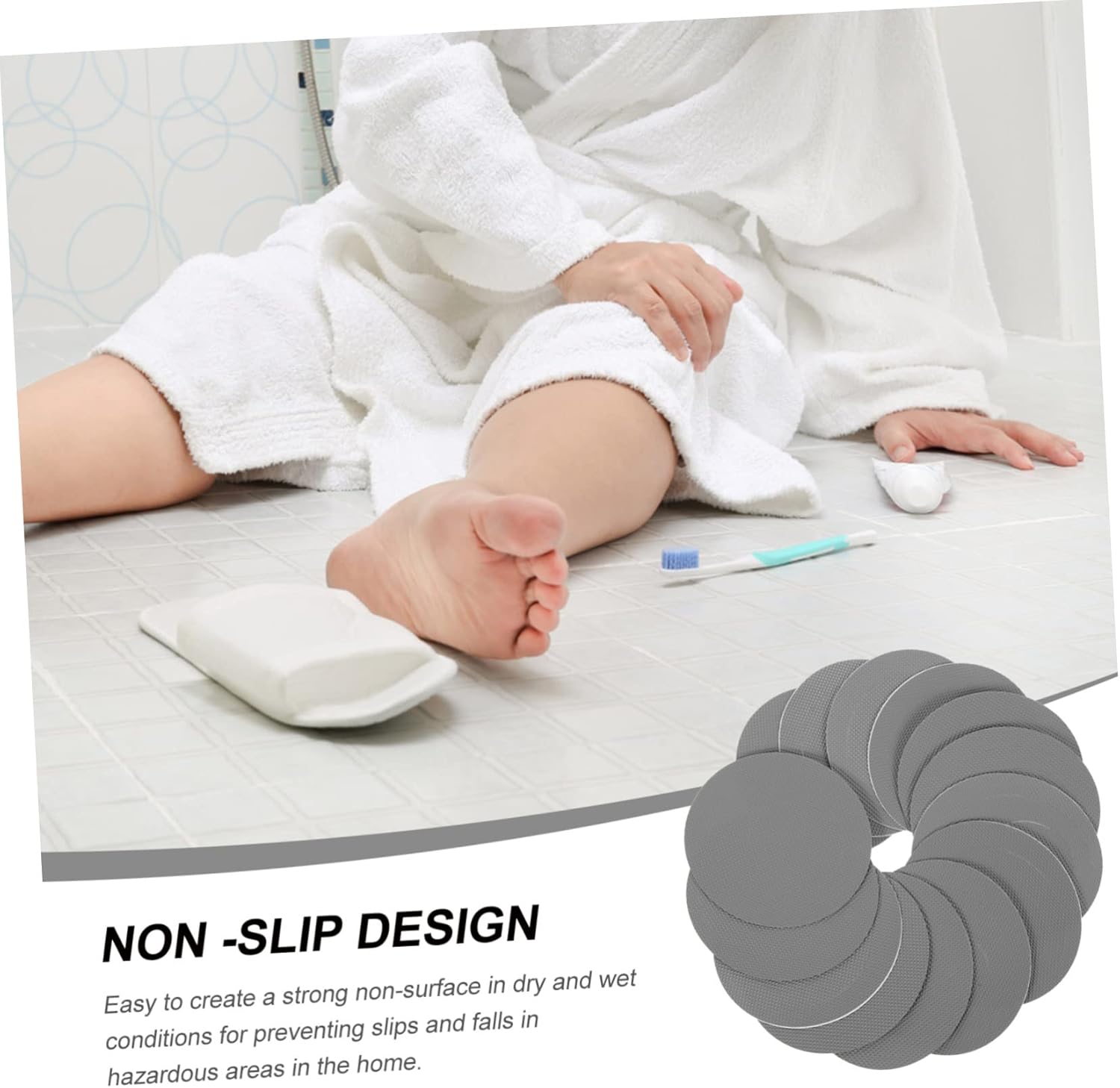 PAMINGONO Non-Slip Shower Stickers 20 Pack Easy Peel