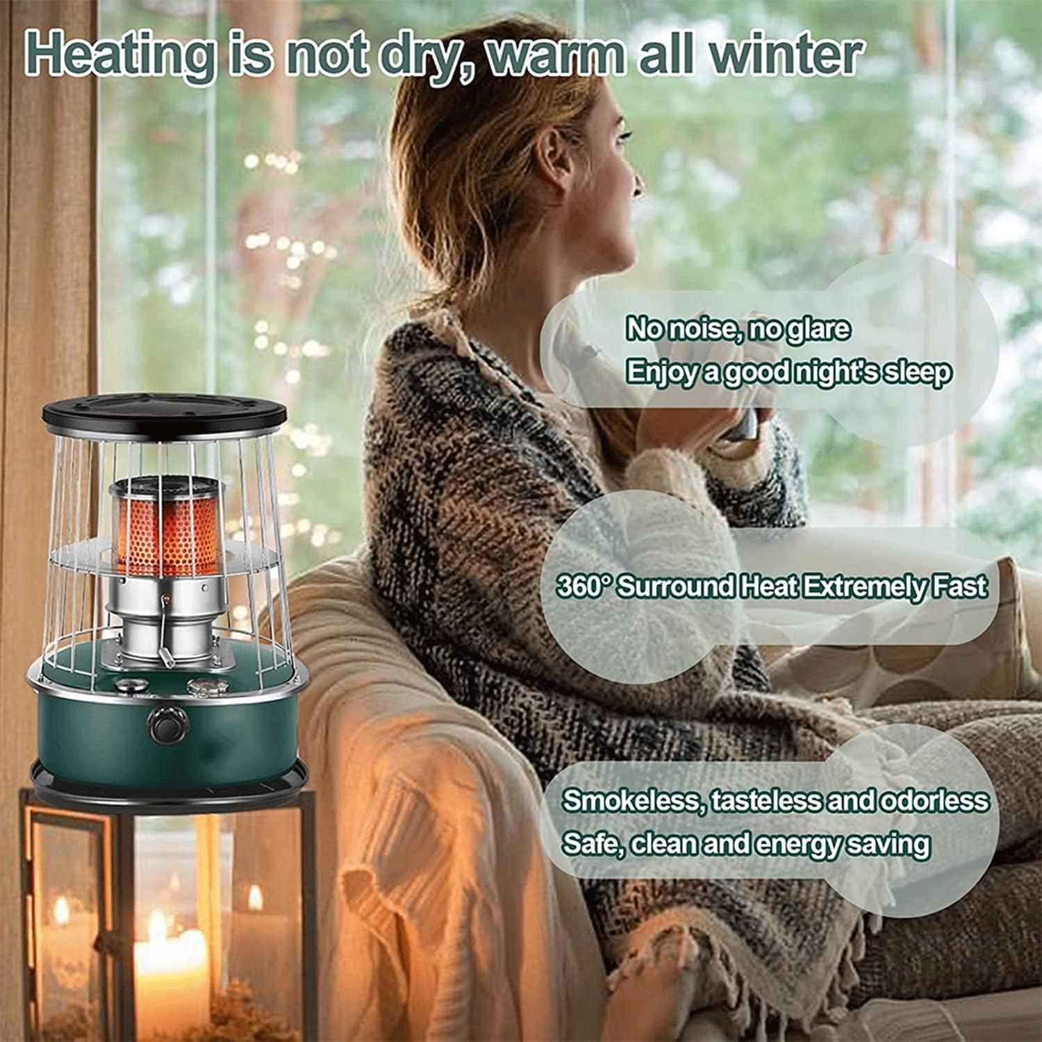 Yufenj Kerosene Heater Indoor Use 46L Portable