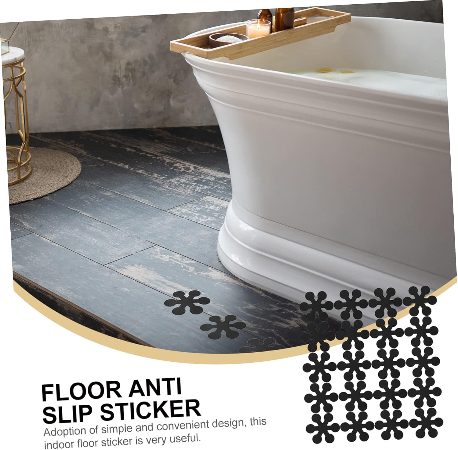 Non-Slip Stickers for Bathtub 20 Pieces Snowflake Design Safety Strips