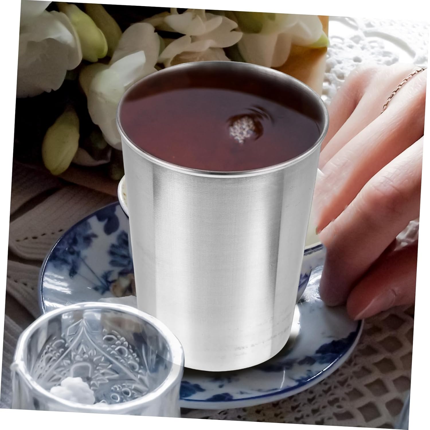 UTHCLO Stainless Steel Toothbrush Holder Cup