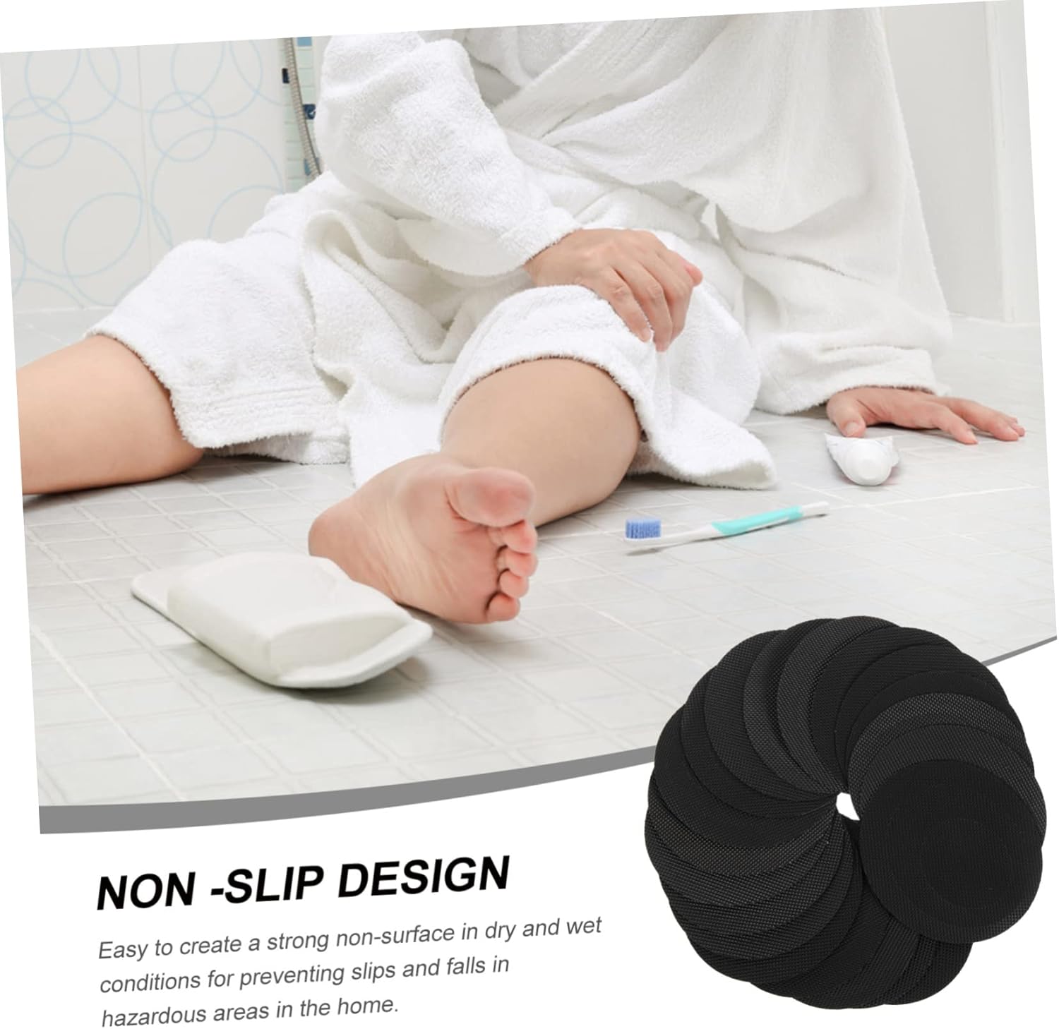 PRETYZOOM Non Slip Bathtub Stickers 20 Sheets Easy Install