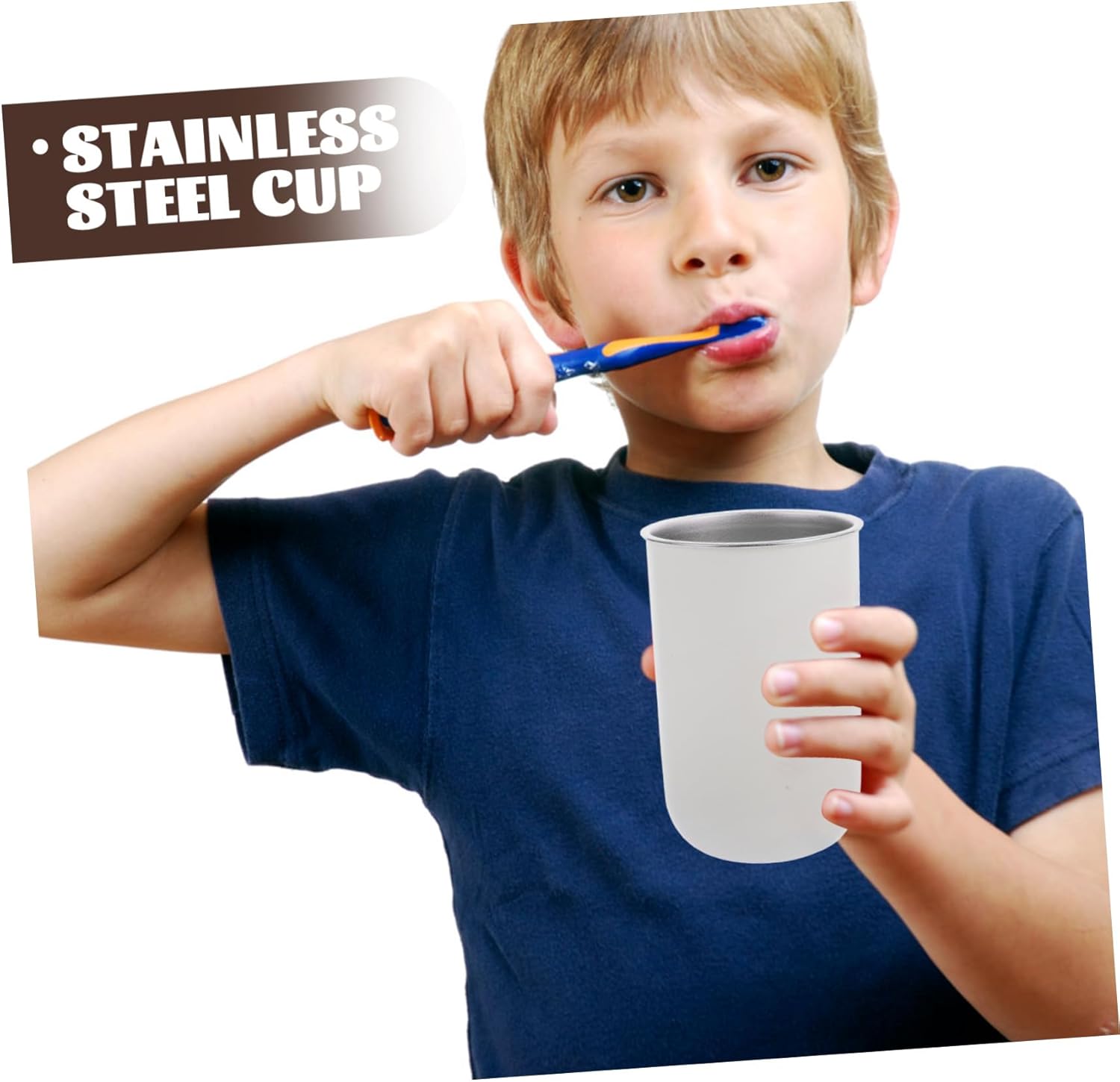 Stainless Steel Toothbrush Holder Cup Portable