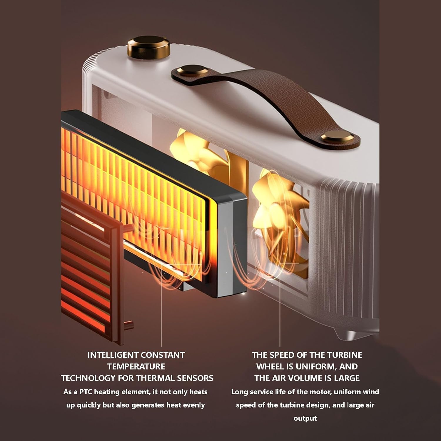 Energy Efficient Space Heater with 2 Gears and Constant Temperature Control 1