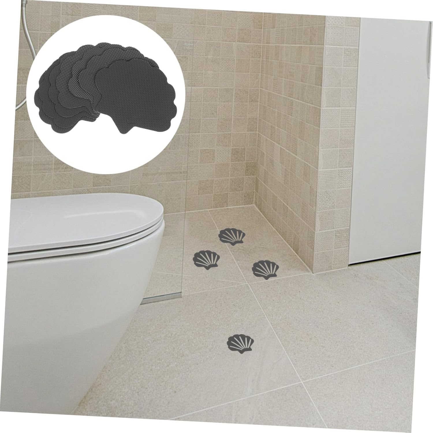 LABRIMP 30pcs Shell Design Non-Stick Bathtub Safety Stickers