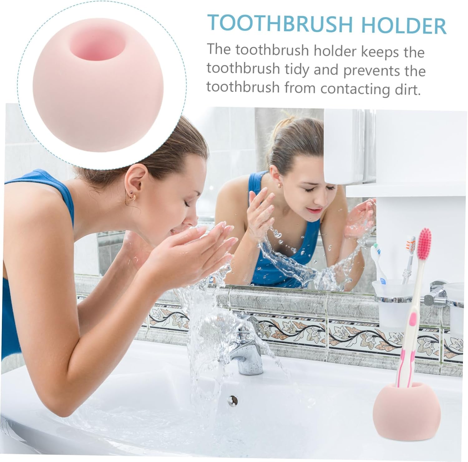 Hemobllo 3 Piece Electric Toothbrush Holder Diatomite Stand