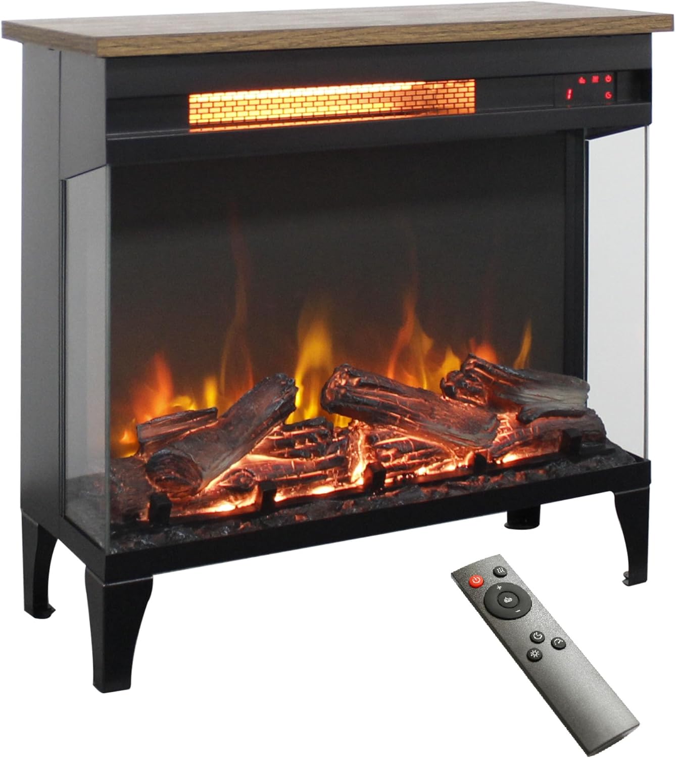 Innoflame 24 Electric Fireplace Heater with Remote and Timer