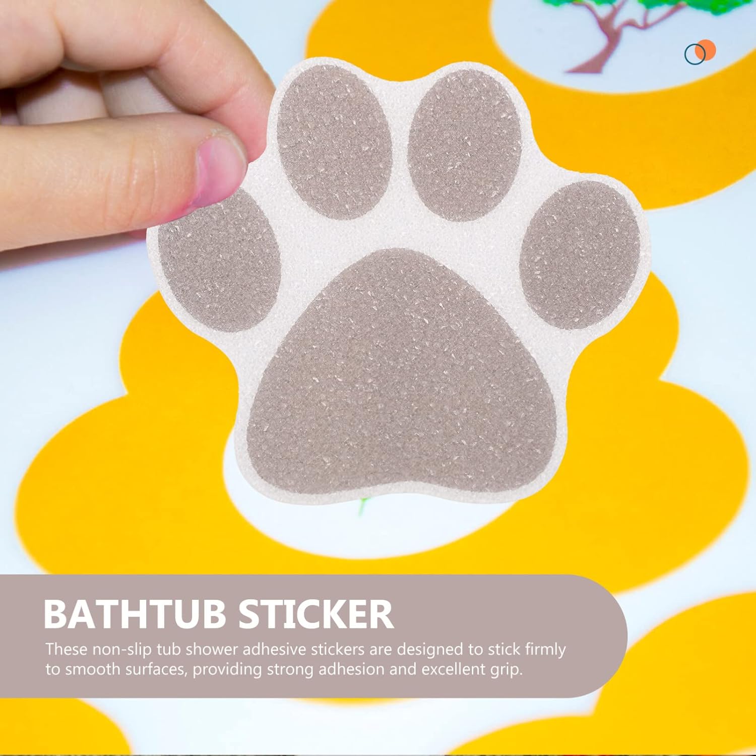 Kisangel 10pcs Bathtub Anti-Slip Stickers with Paw Designs