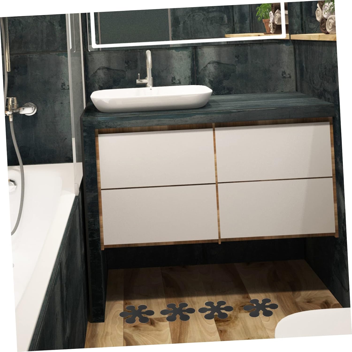 20Pcs Non-Slip Shower Stickers for Bathtub and Stairs