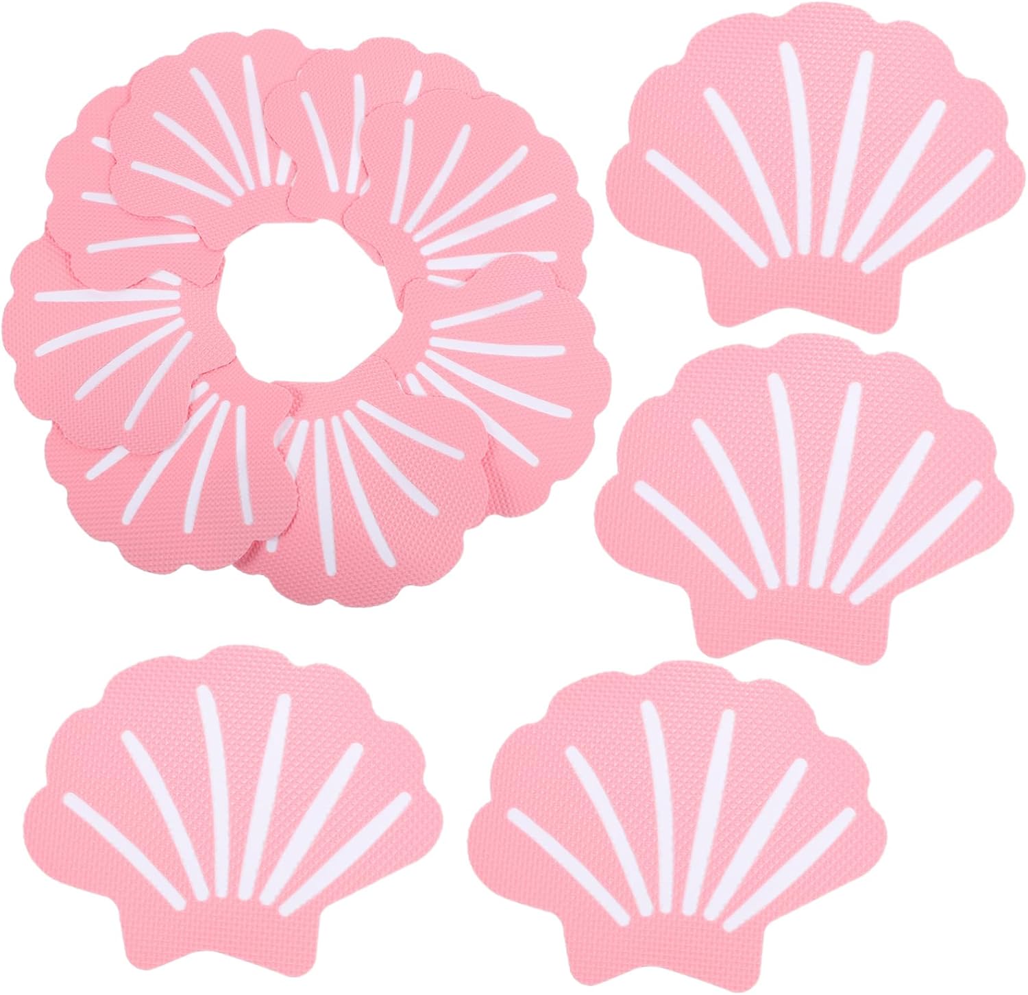 BESTYASH 12Pcs Shell Shaped Non-Slip Bath Stickers