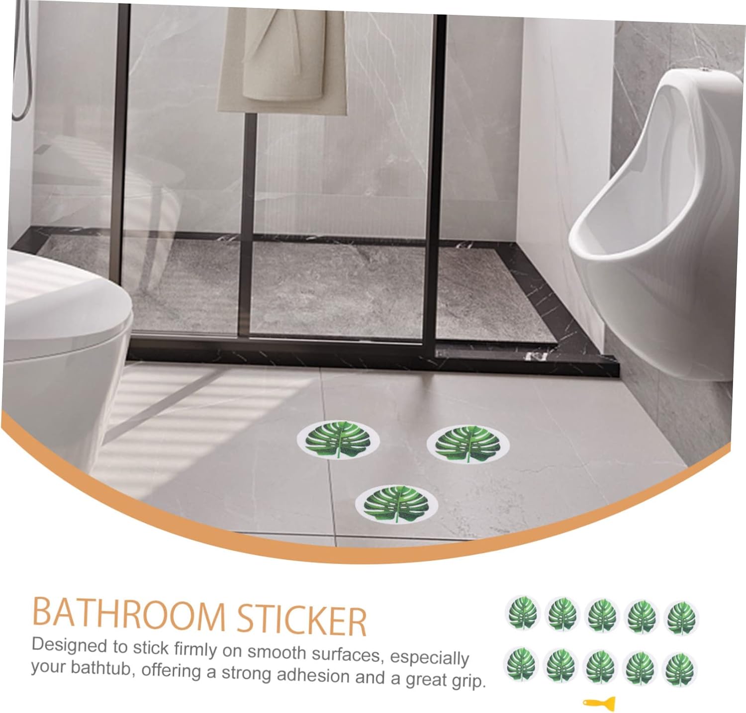 Ciieeo Leaf Design Anti-Skid Bath Decals