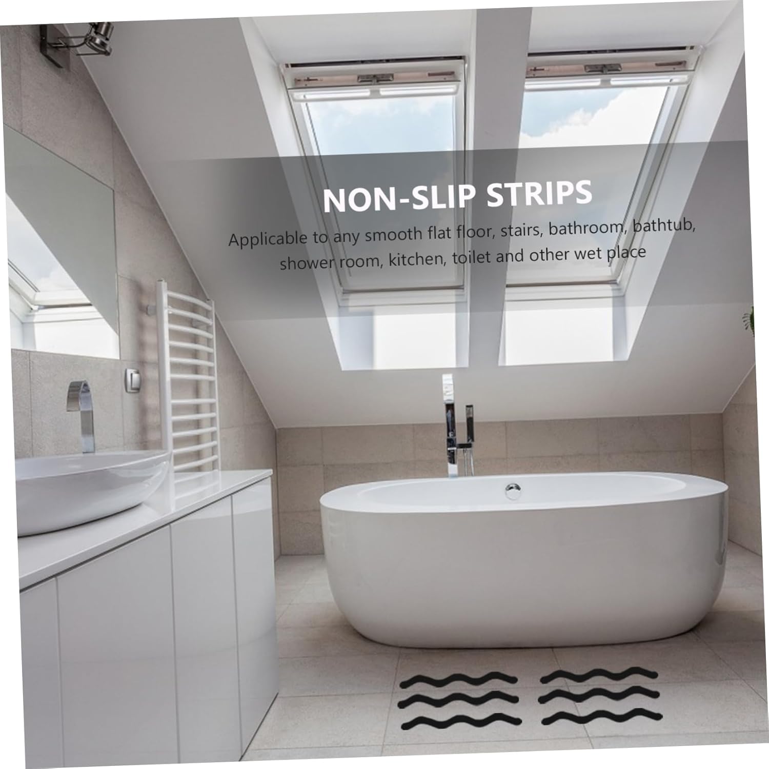 24pcs Non-Slip Stickers for Bath Stairs Pools