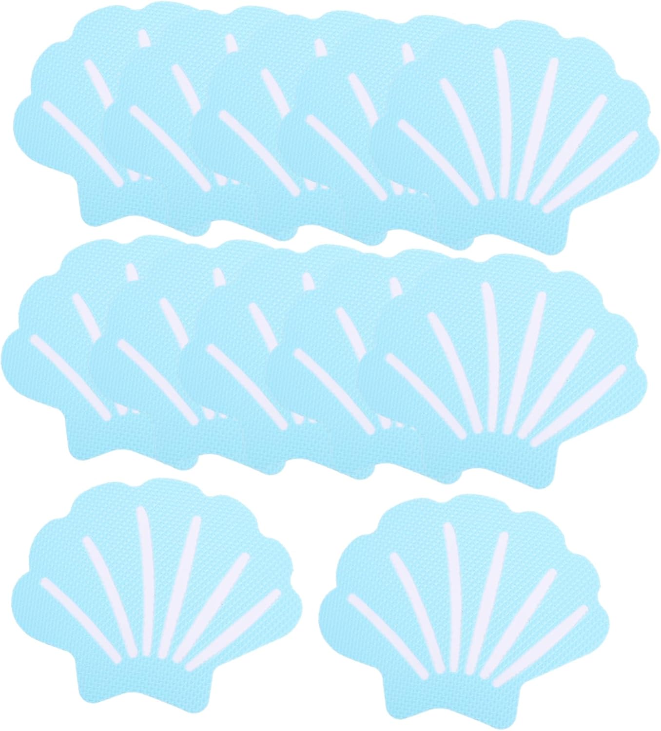 JECOMPRIS 12Pcs Shell Shape Non-Slip Bathroom Decals