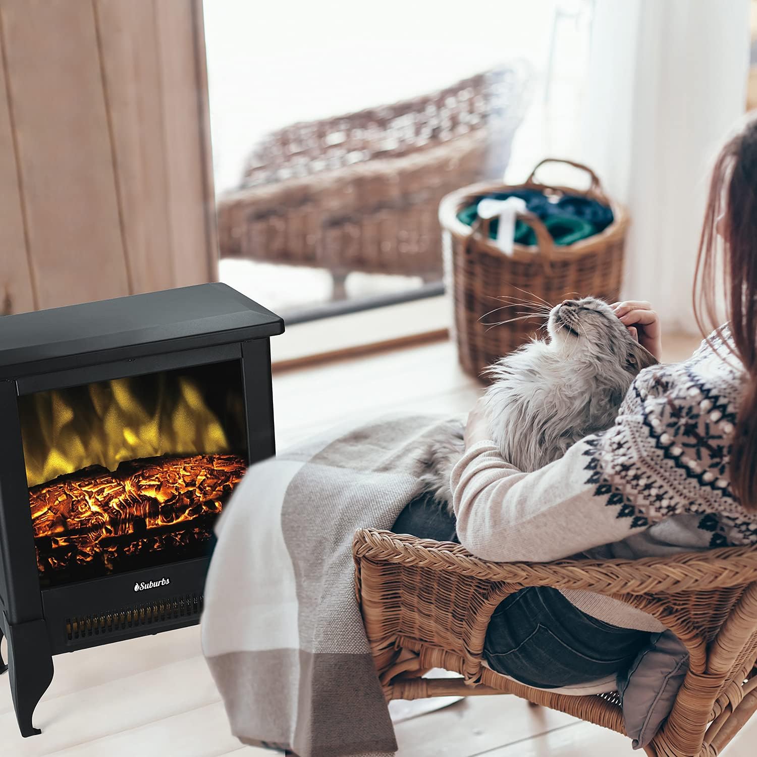 TURBRO Suburbs TS17 Compact Electric Fireplace Stove 1