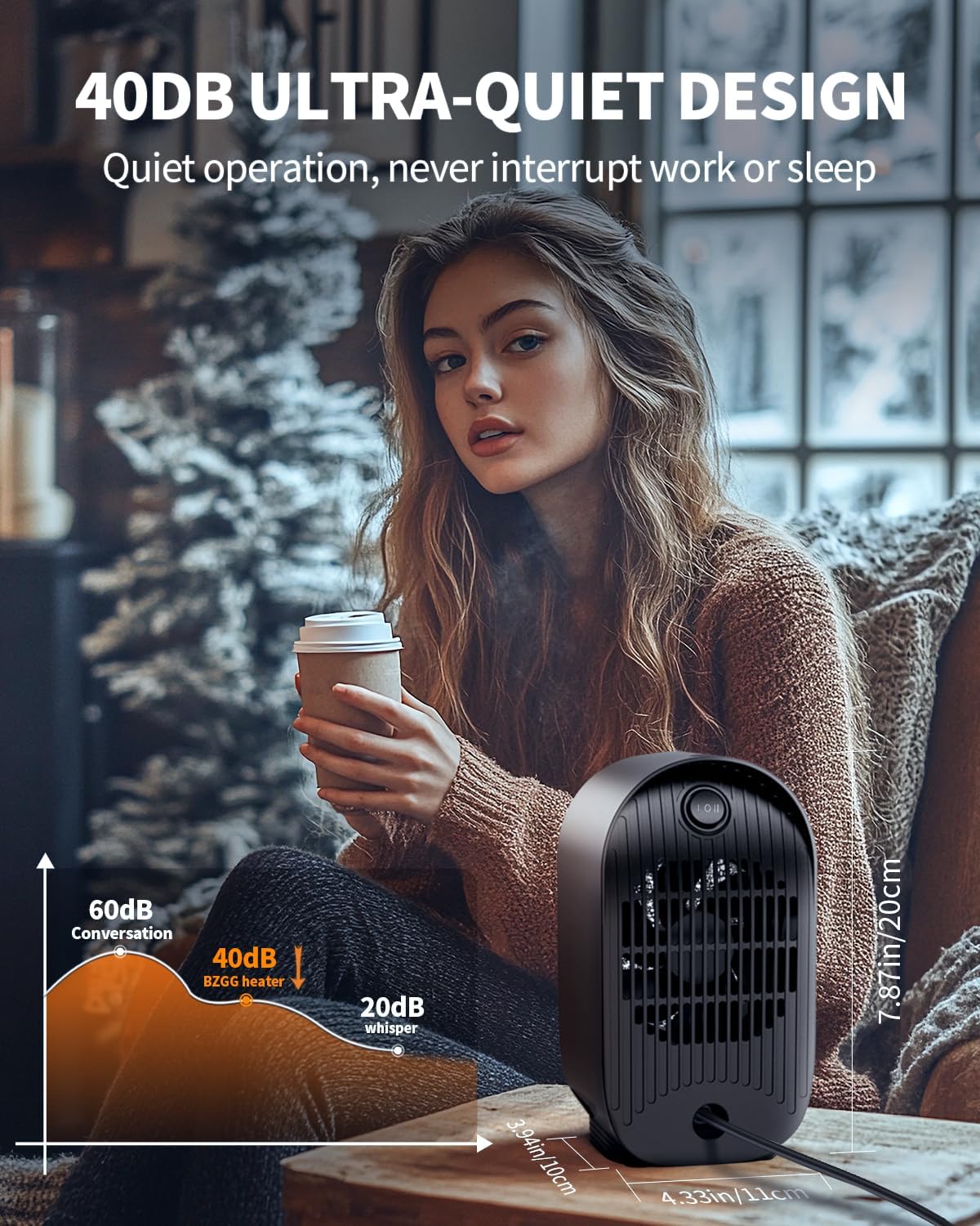 BZGG Electric Space Heater with Safety Features