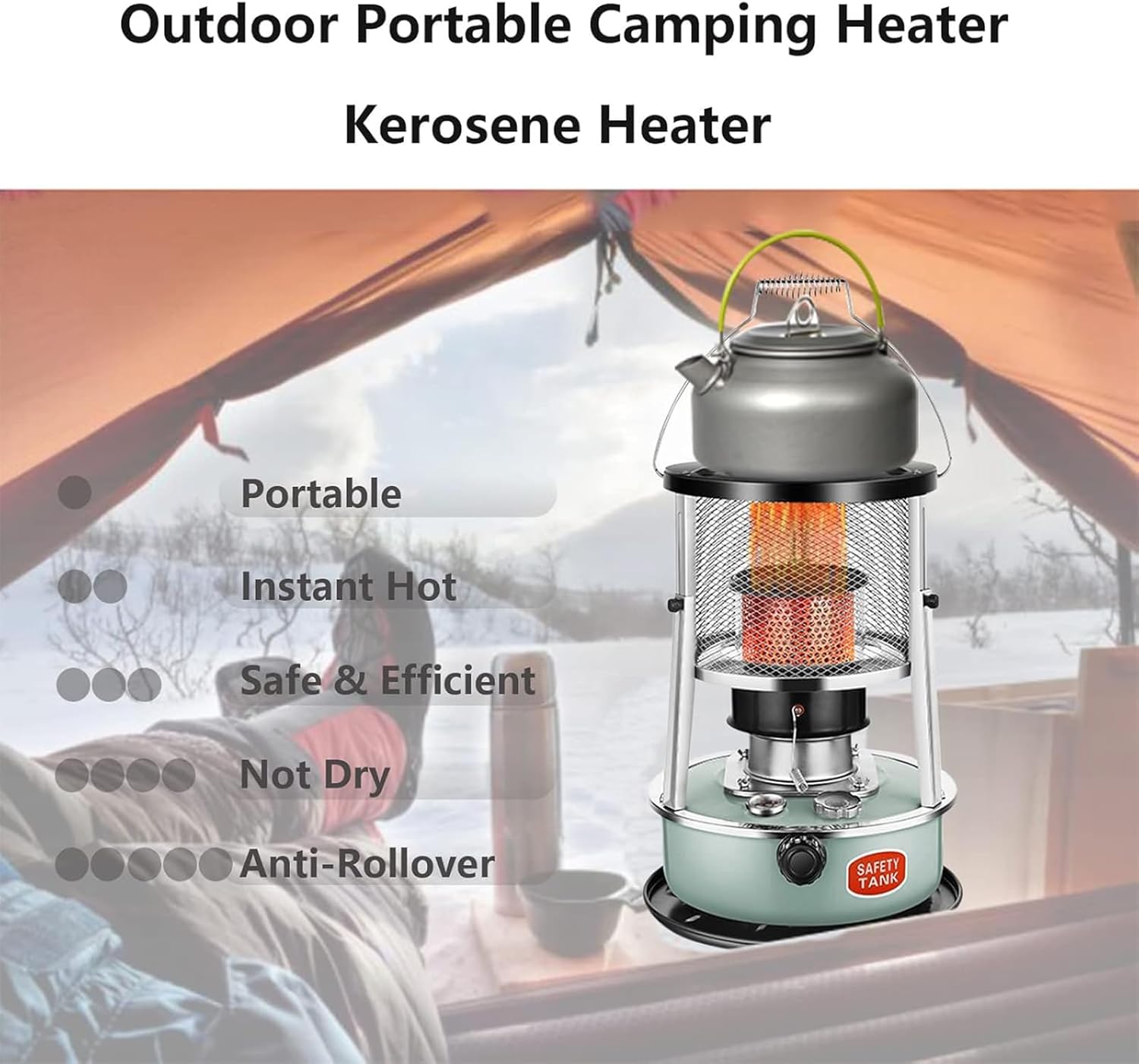 Pveanns Kerosene Space Heater 15-20 sqm