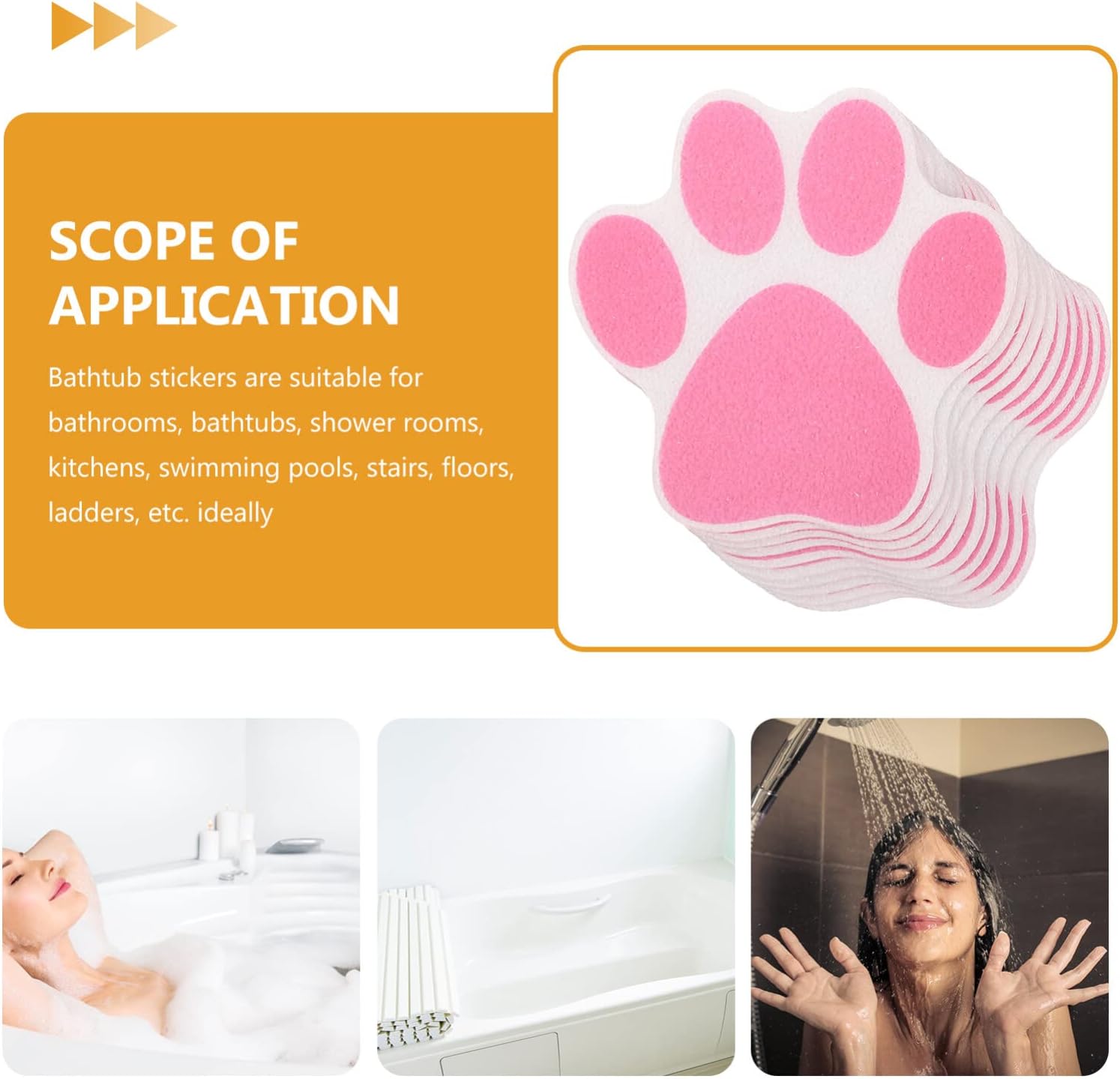 10pcs Paw Design Anti-Slip Stickers for Dog and Cat