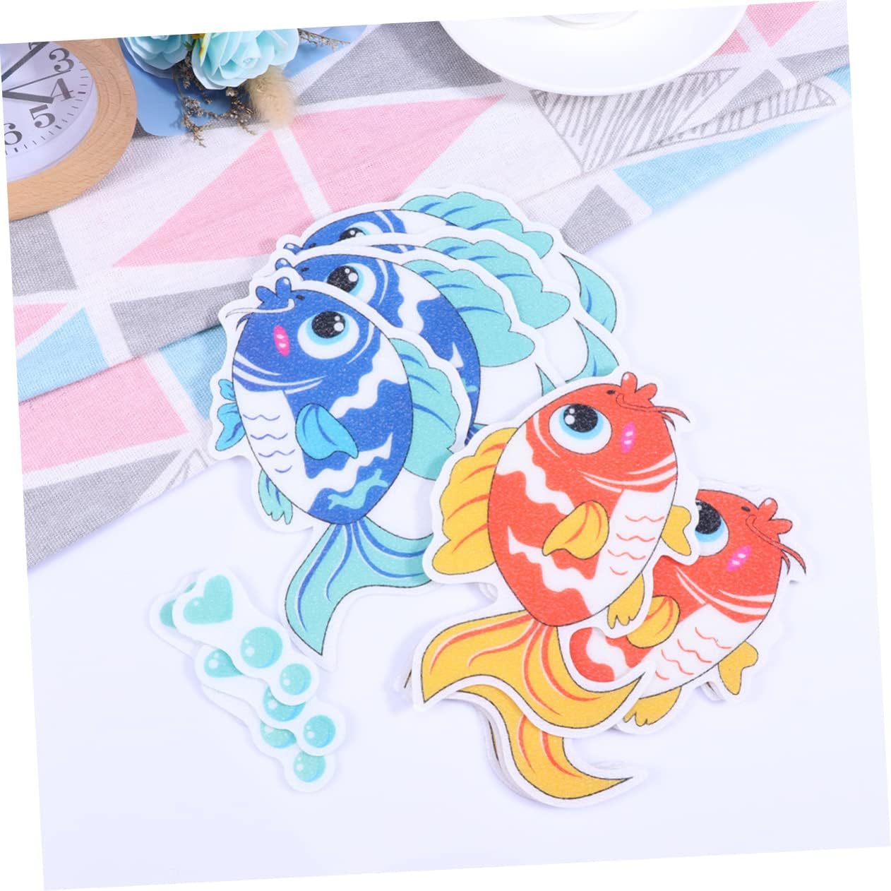 ETHZZLE Non-Slip Fish Decals 8 Pack Bath Safety Stickers