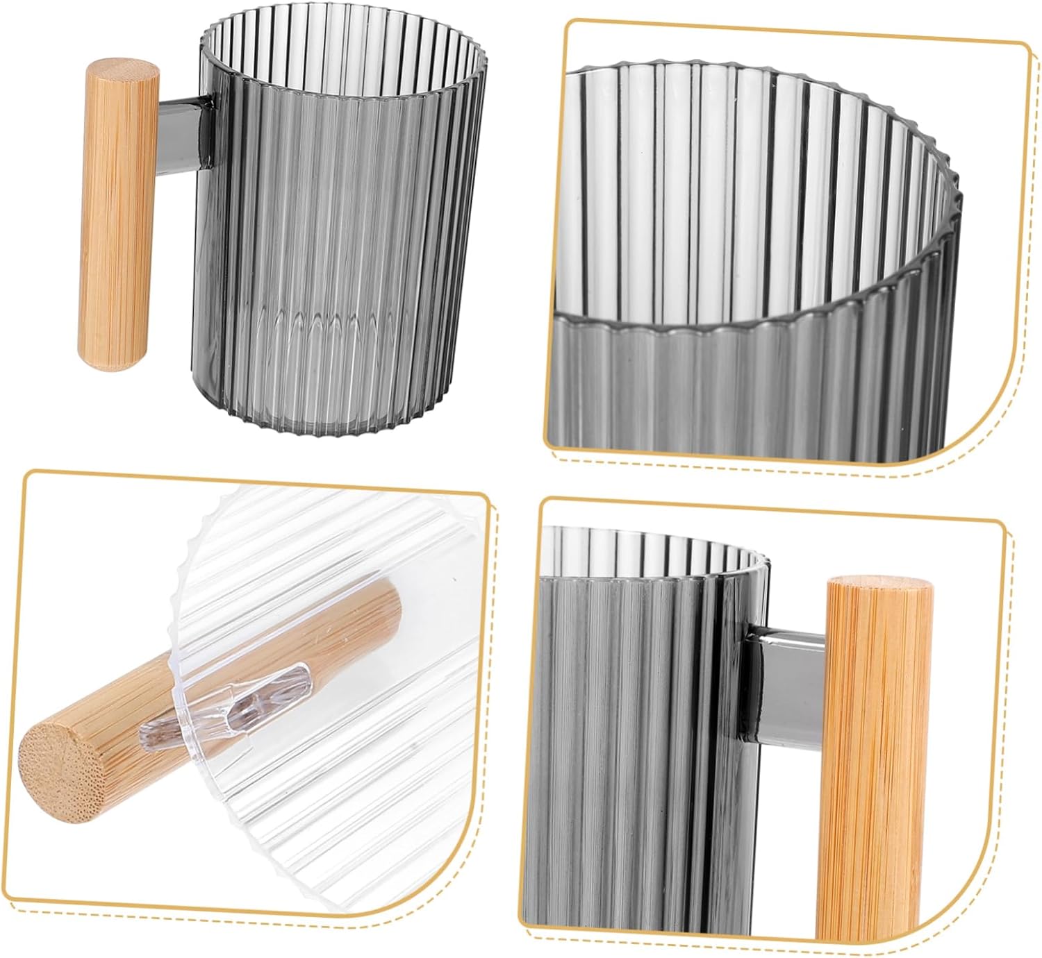 ULTECHNOVO 4Pcs Reusable Toothbrush Cups