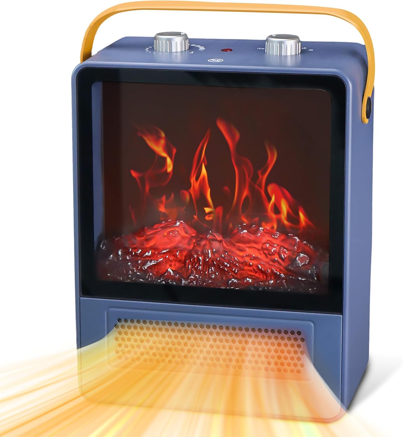 TEMPWARE Electric Fireplace Heater with 3D Flame Effect