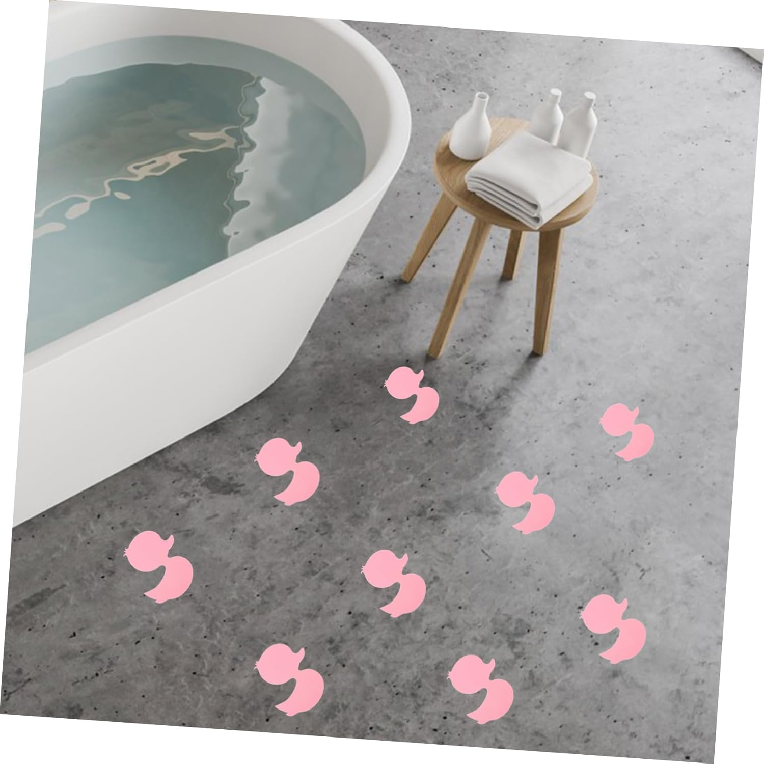 12Pcs Cartoon Duck Bathtub Stickers Non-Slip Safety Decals