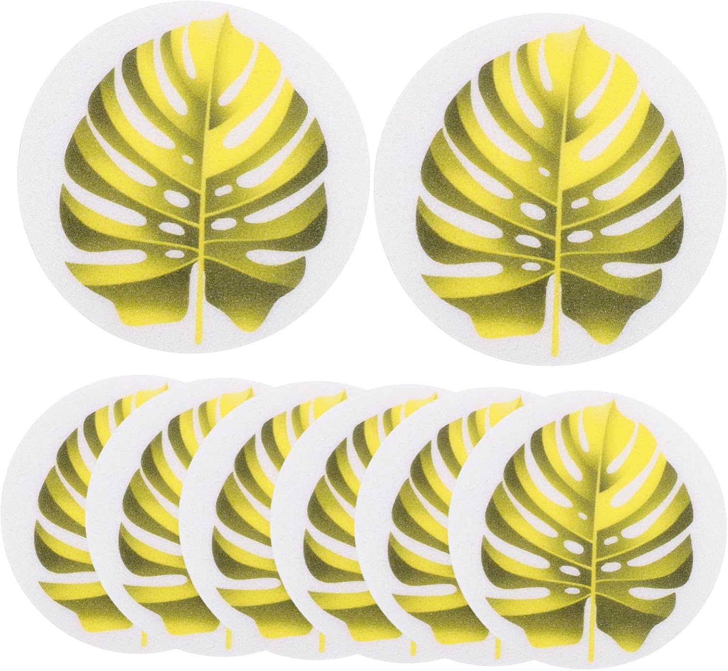 PRETYZOOM 1 Set Leaf Design Anti-Slip Bath Stickers