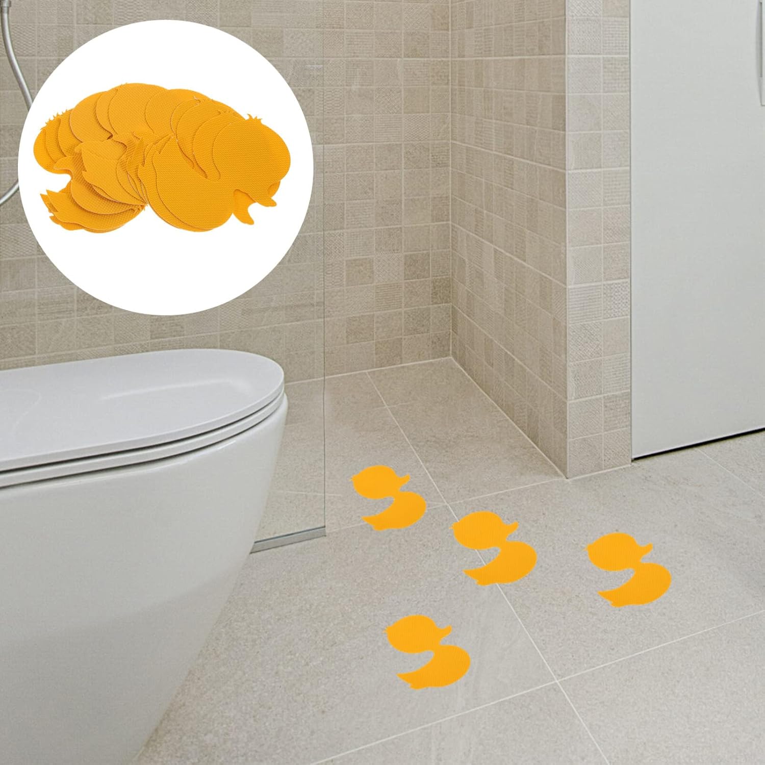 HOLIDYOYO 12pcs Bathtub Non-Slip Duck Decals for Kids