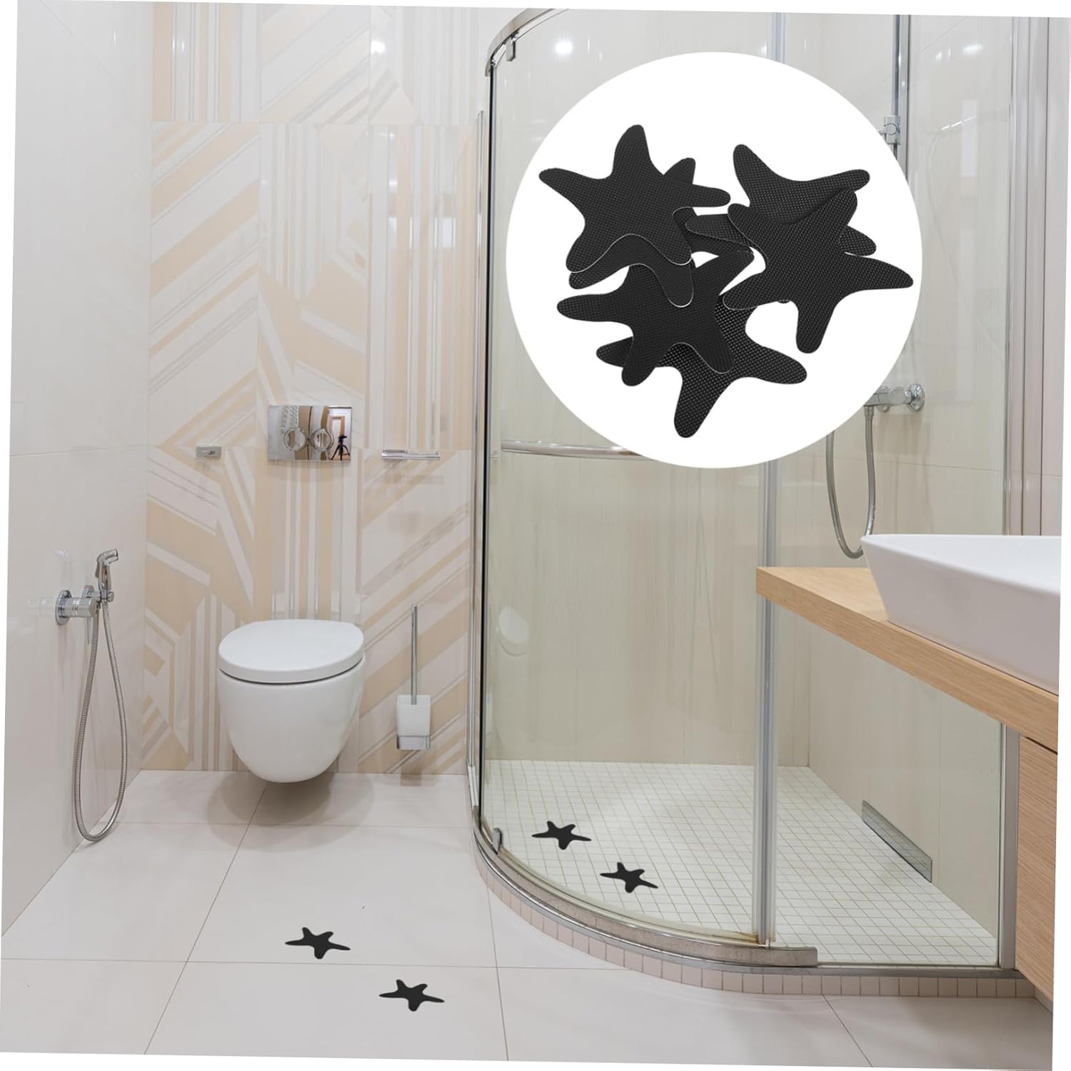 Totority 6pcs Nonskid Bathtub Stickers for Kids Adults