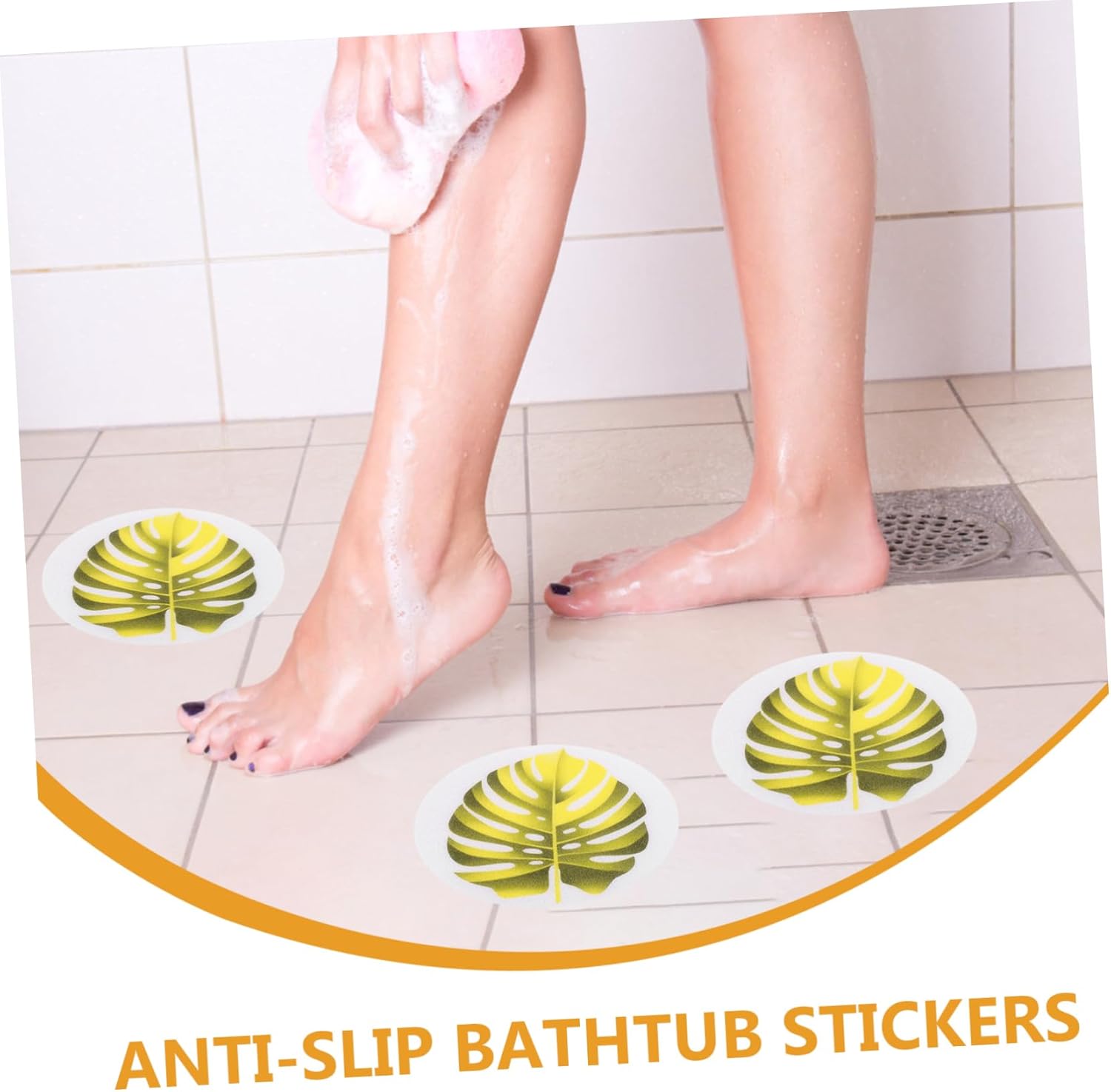 ULTECHNOVO Leaf Shape Non-Slip Bathtub Stickers