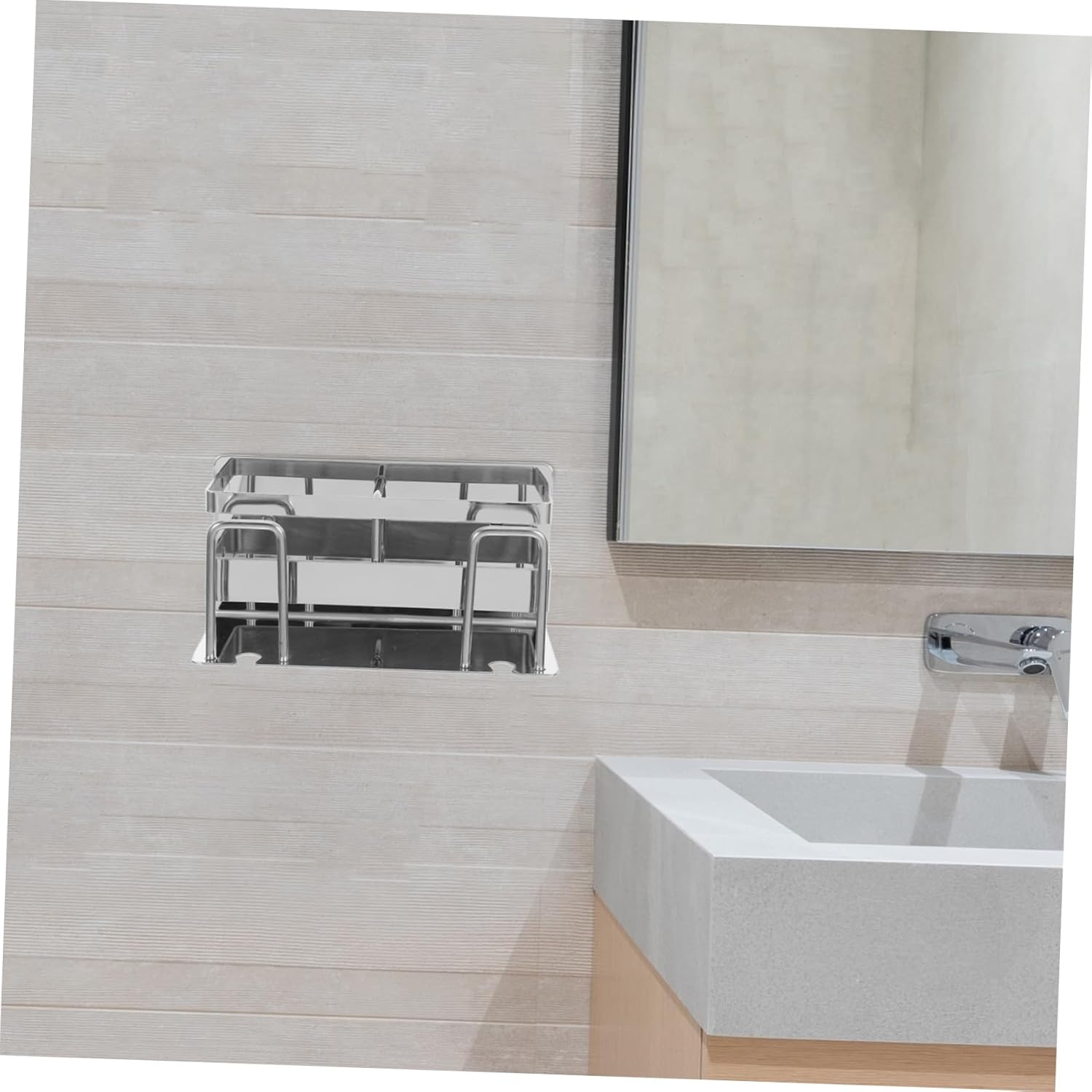 Hoement Metal Toothbrush Holder Wall Mount No Drill