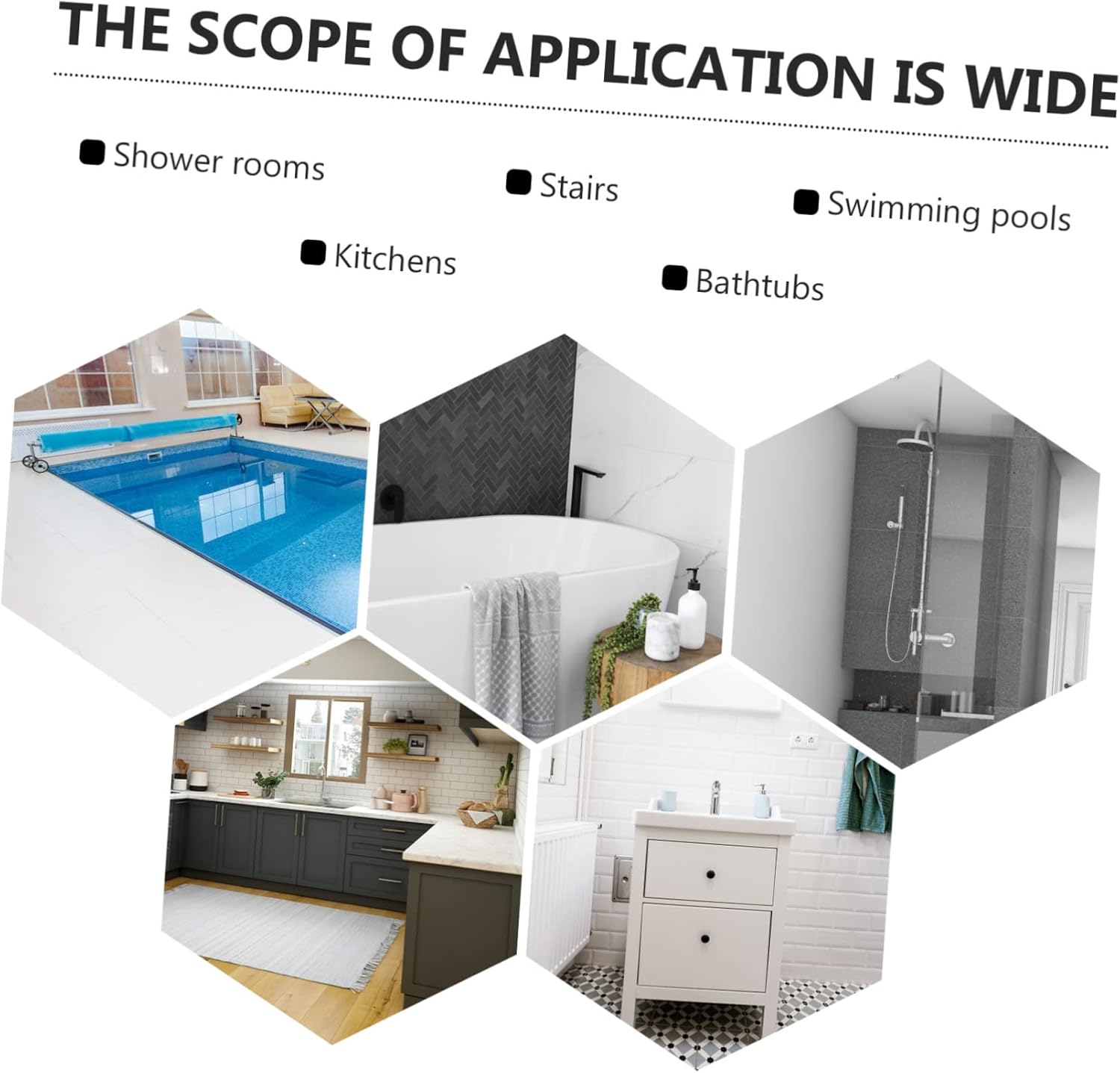 HOLIDYOYO 20-Pack Non-Slip Bath Tub Mats Stickers