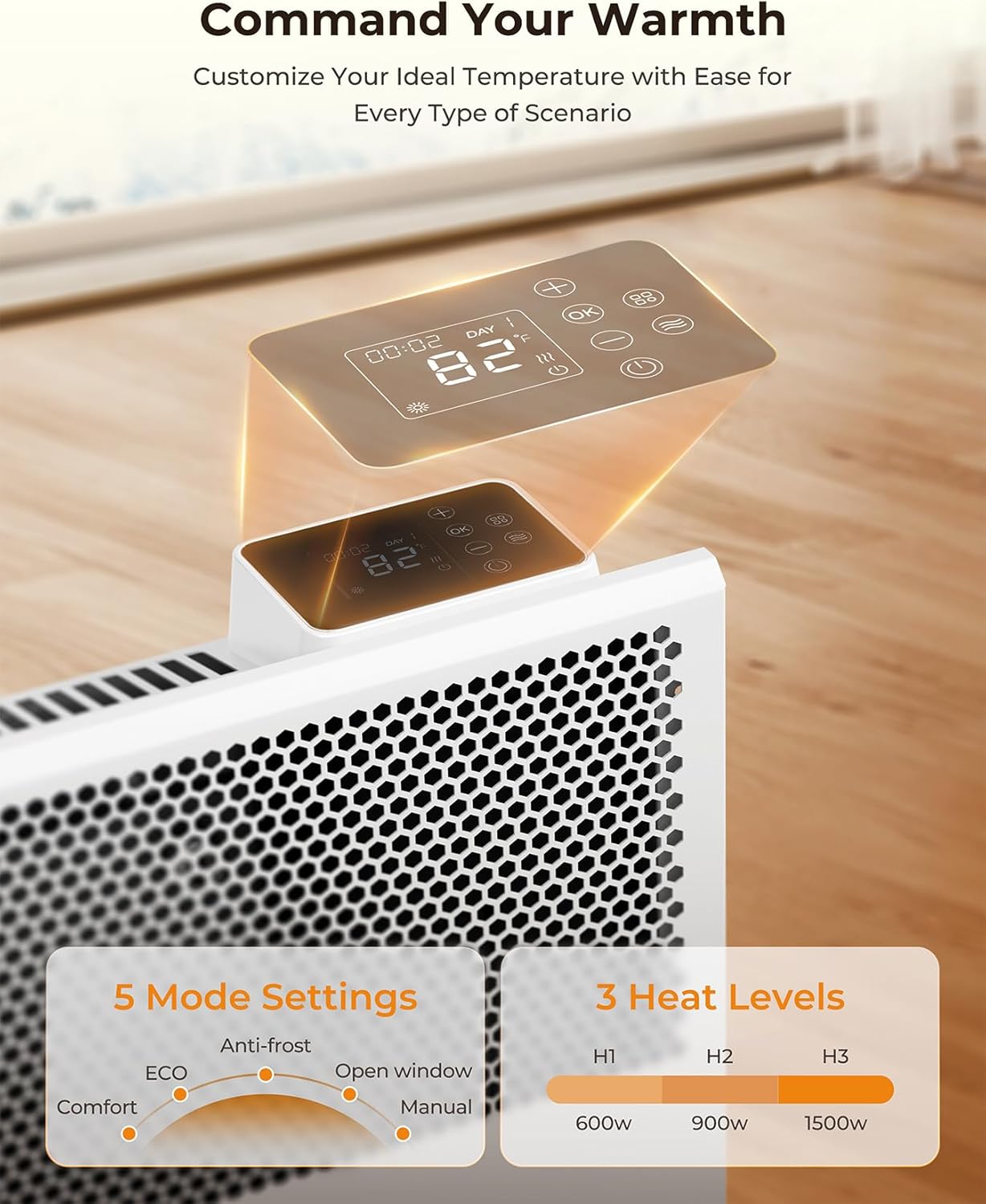 Reekie Smart Convection Panel Heater with Alexa