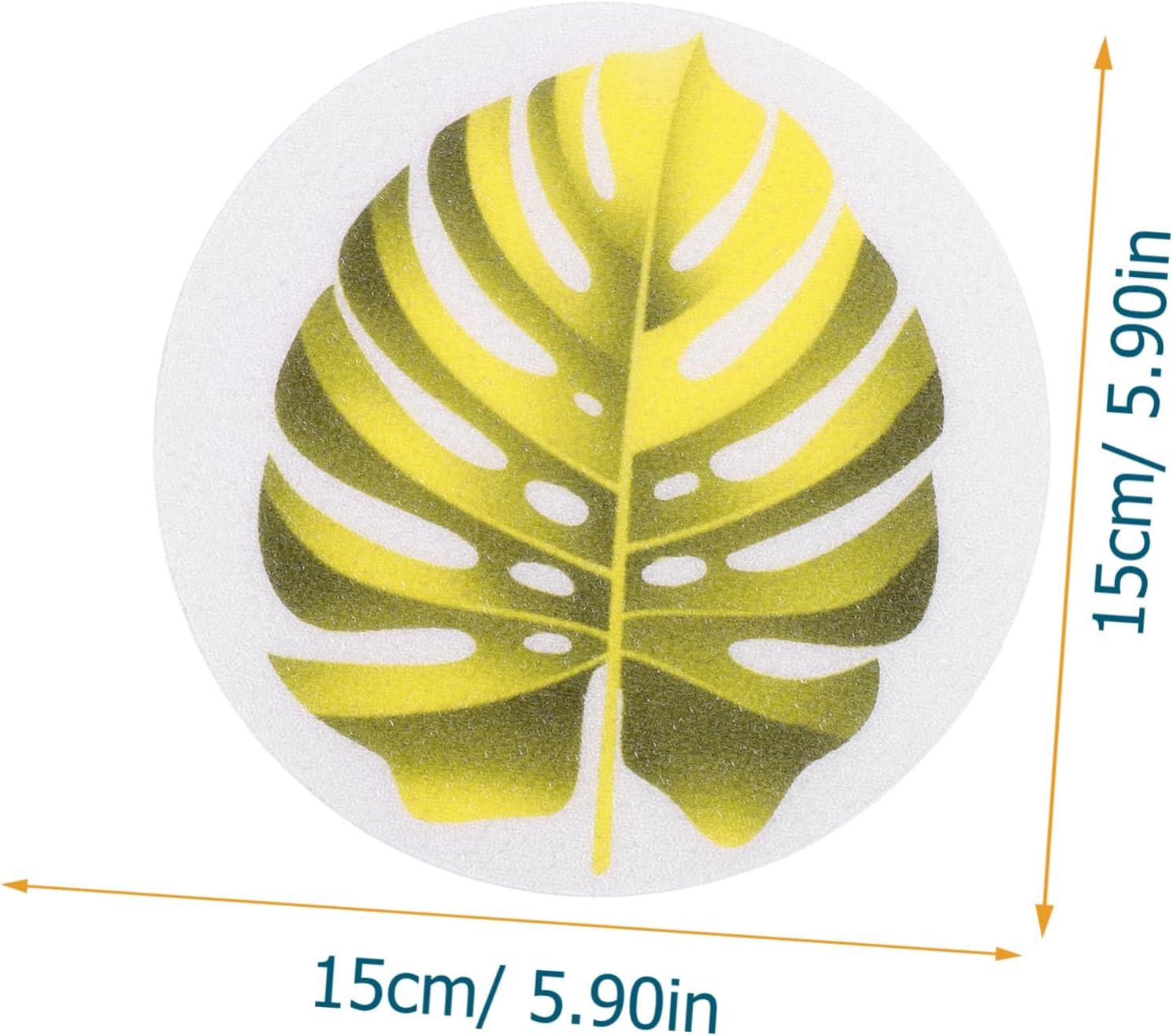 FONDOTIN Leaf Design Non-Slip Bathtub Stickers Set