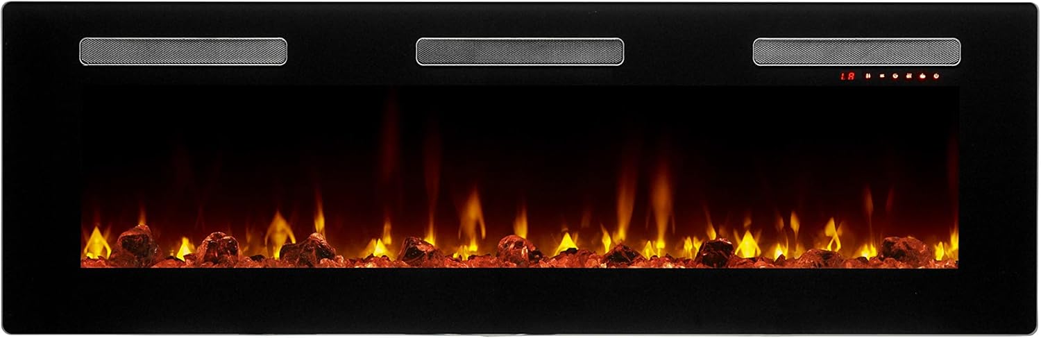 Dimplex Sierra 60 Electric Fireplace Heater - Wall Mounted 1400W Black