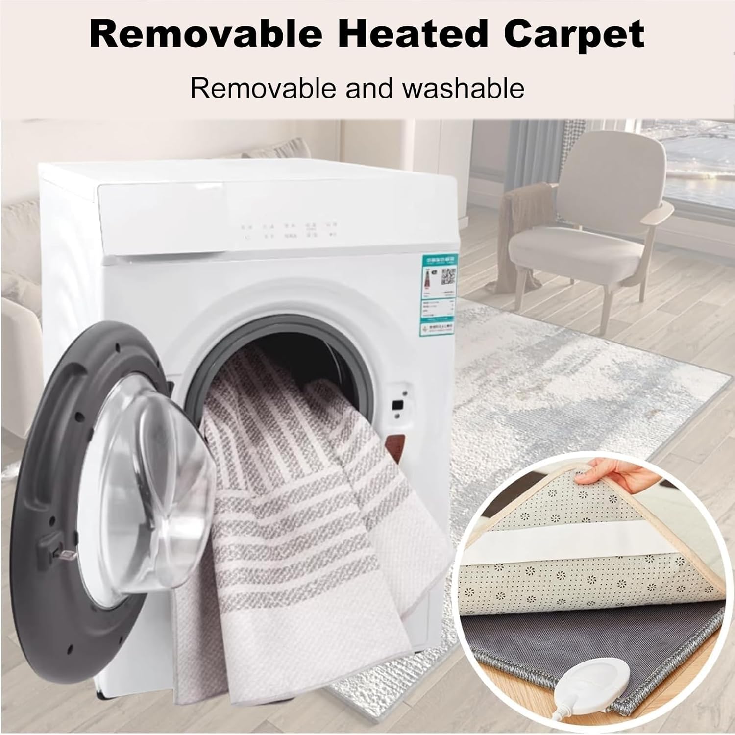 Smart Space Heater with Graphene Floor Heating Mat - 150x180cm
