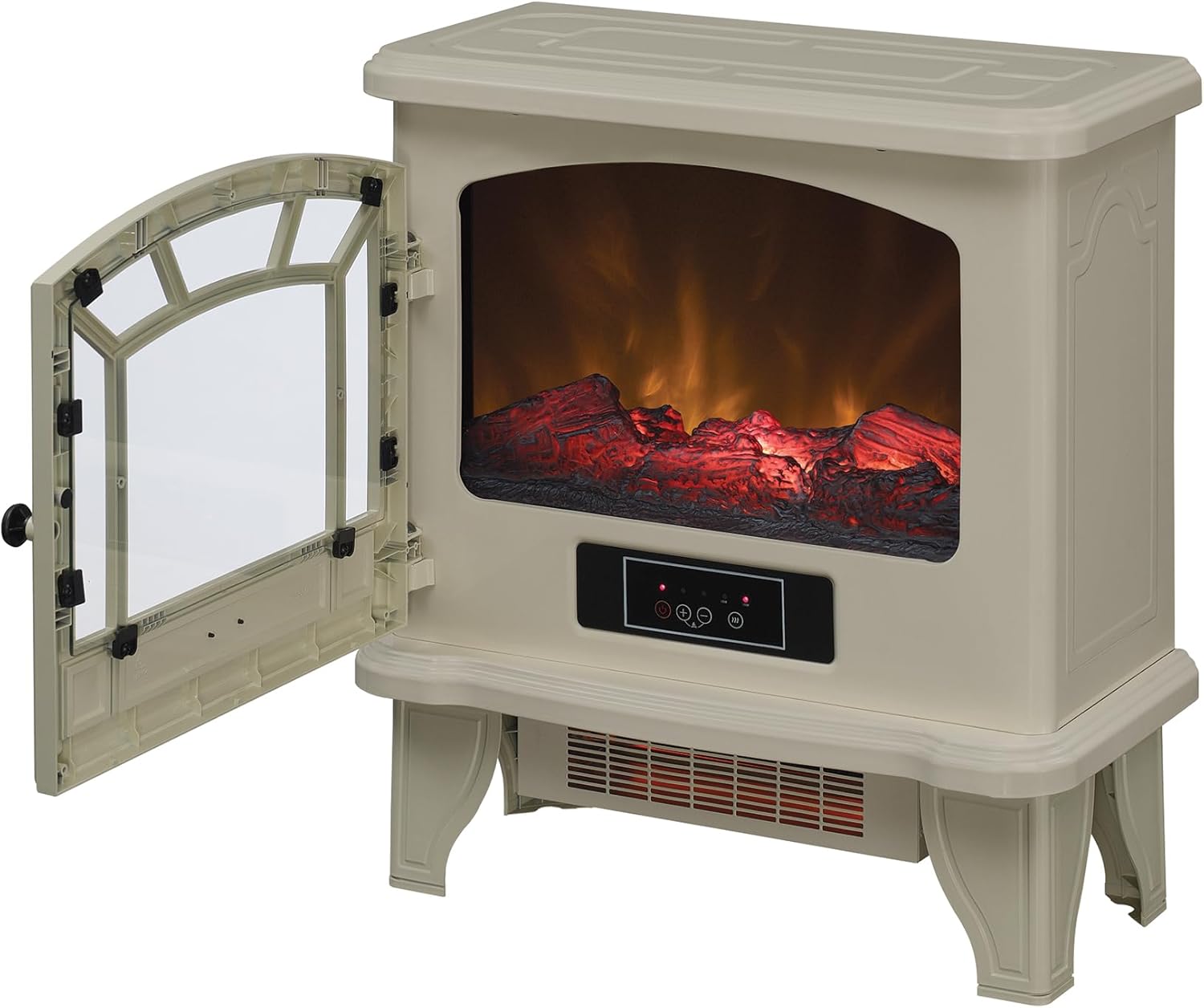 Duraflame Infrared Quartz Electric Fireplace Stove Heater Cream