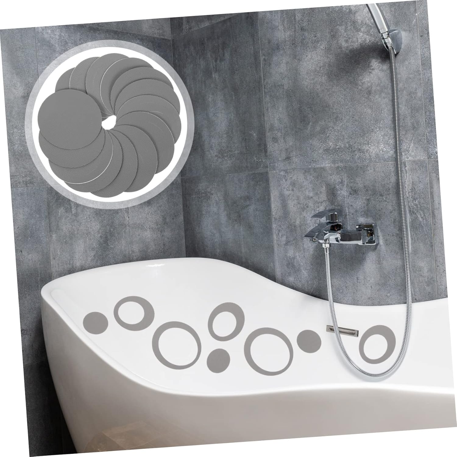 LIFKOME 20 Sheets Non Slip Shower Decals for Bathtub and Floor