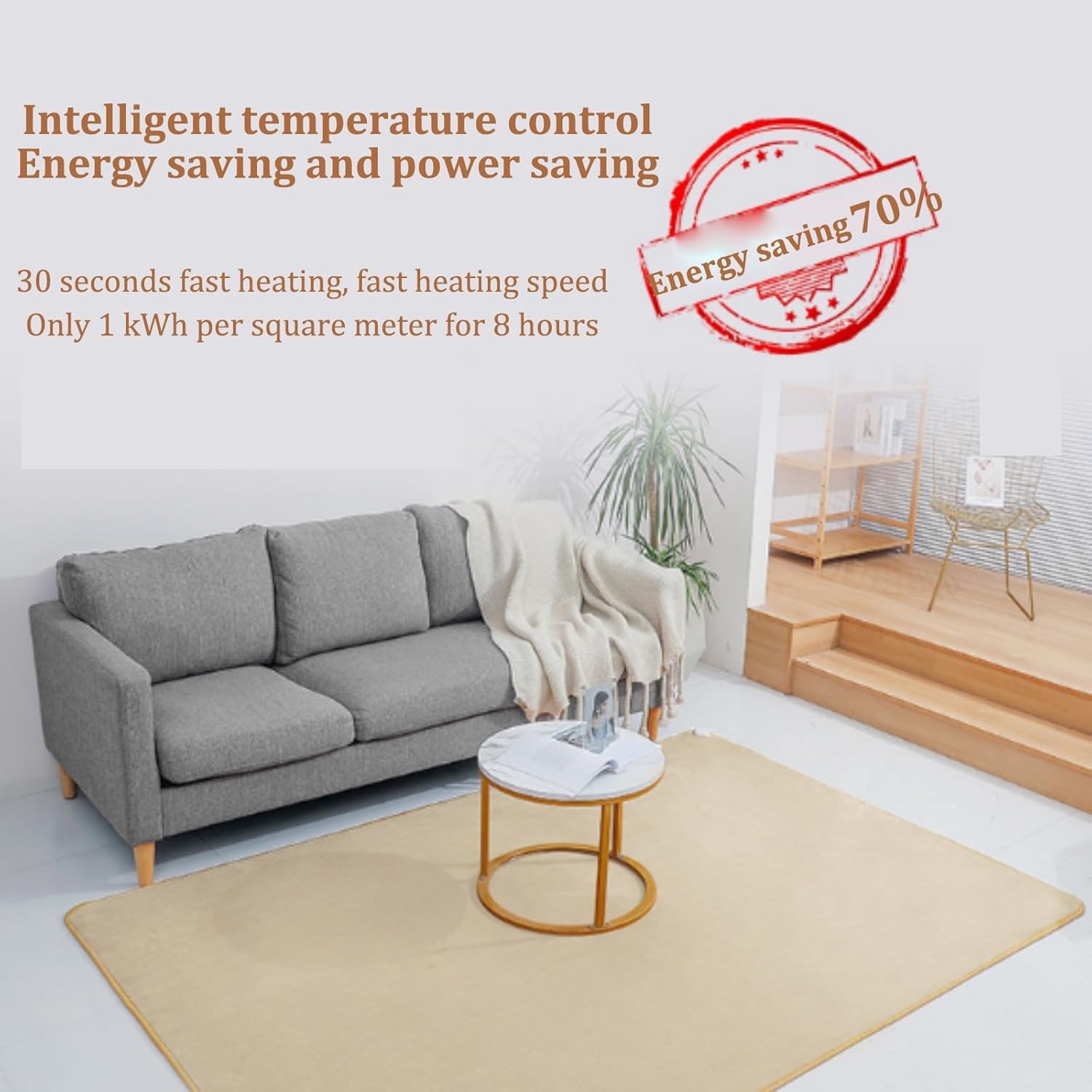 Jidanmian Heated Carpet with Timer and Overheat Protection 1