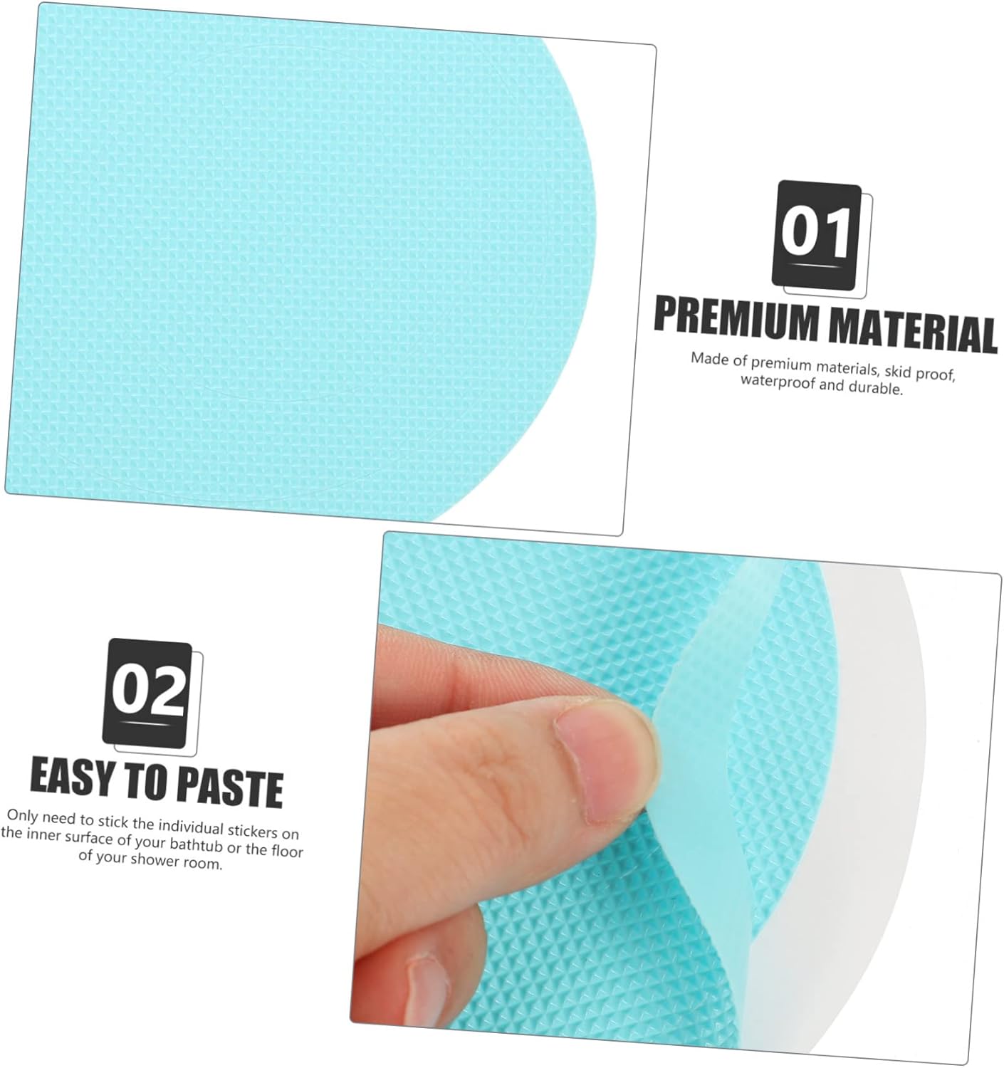 Ciieeo Anti-Slip Bath Stickers 40pcs