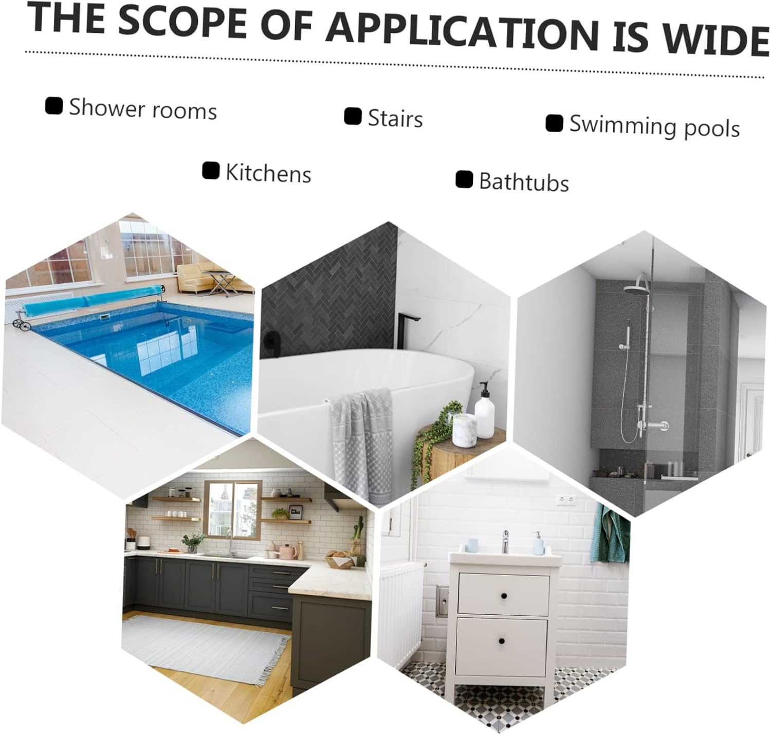 Beavorty 20 Sheets Non-Slip Bathtub Stickers