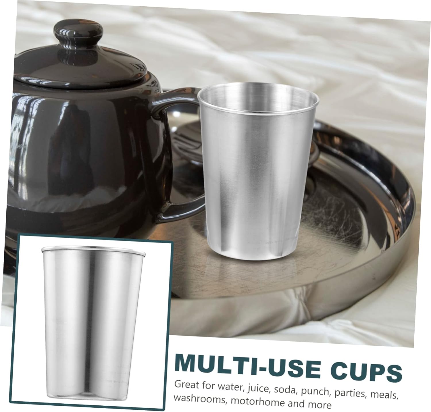 LIFKOME Multi-Use Stainless Steel Water Cup
