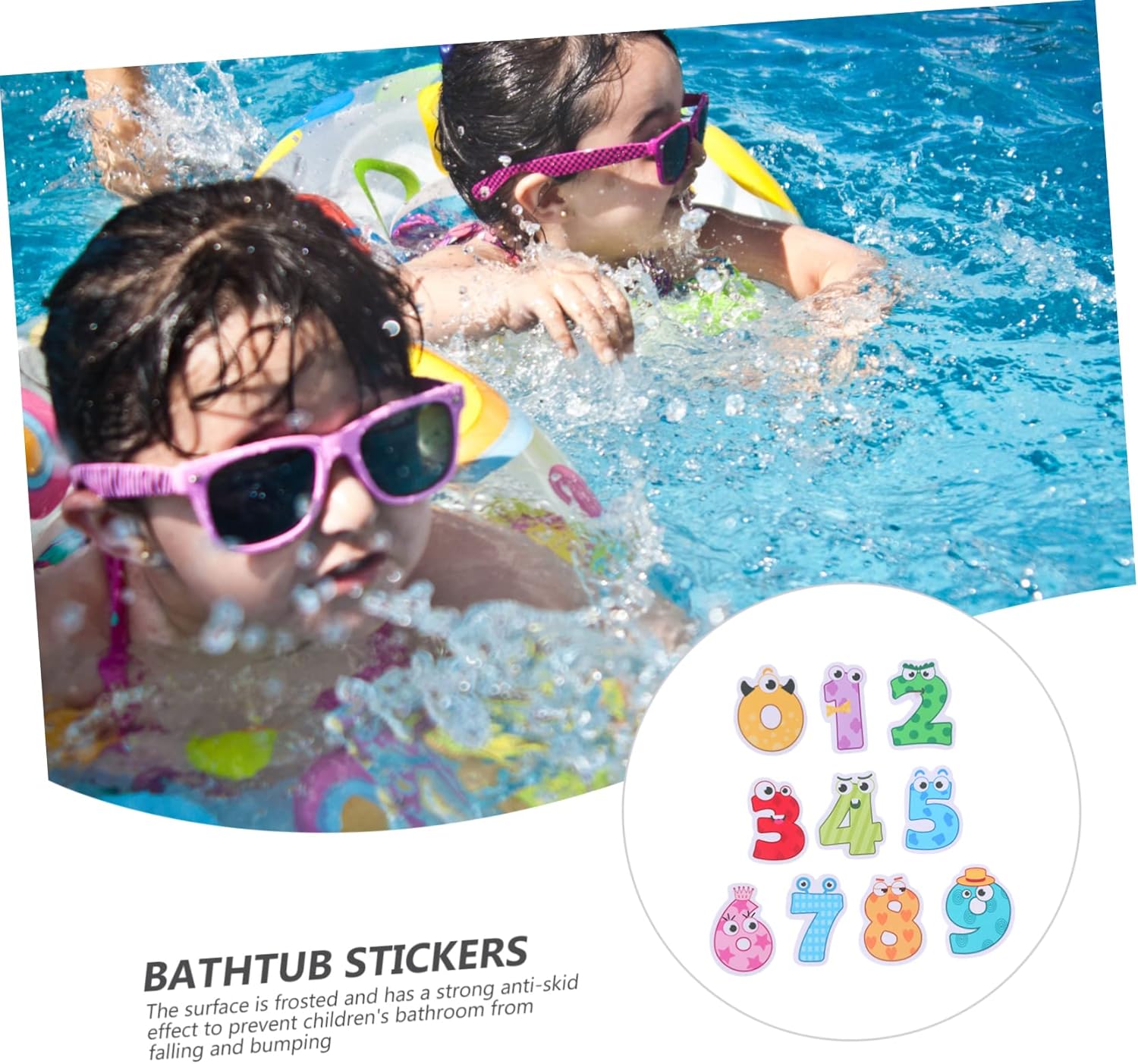 Ciieeo 10pcs Non-Educational Skid Bath Decals - Safe for Toddlers