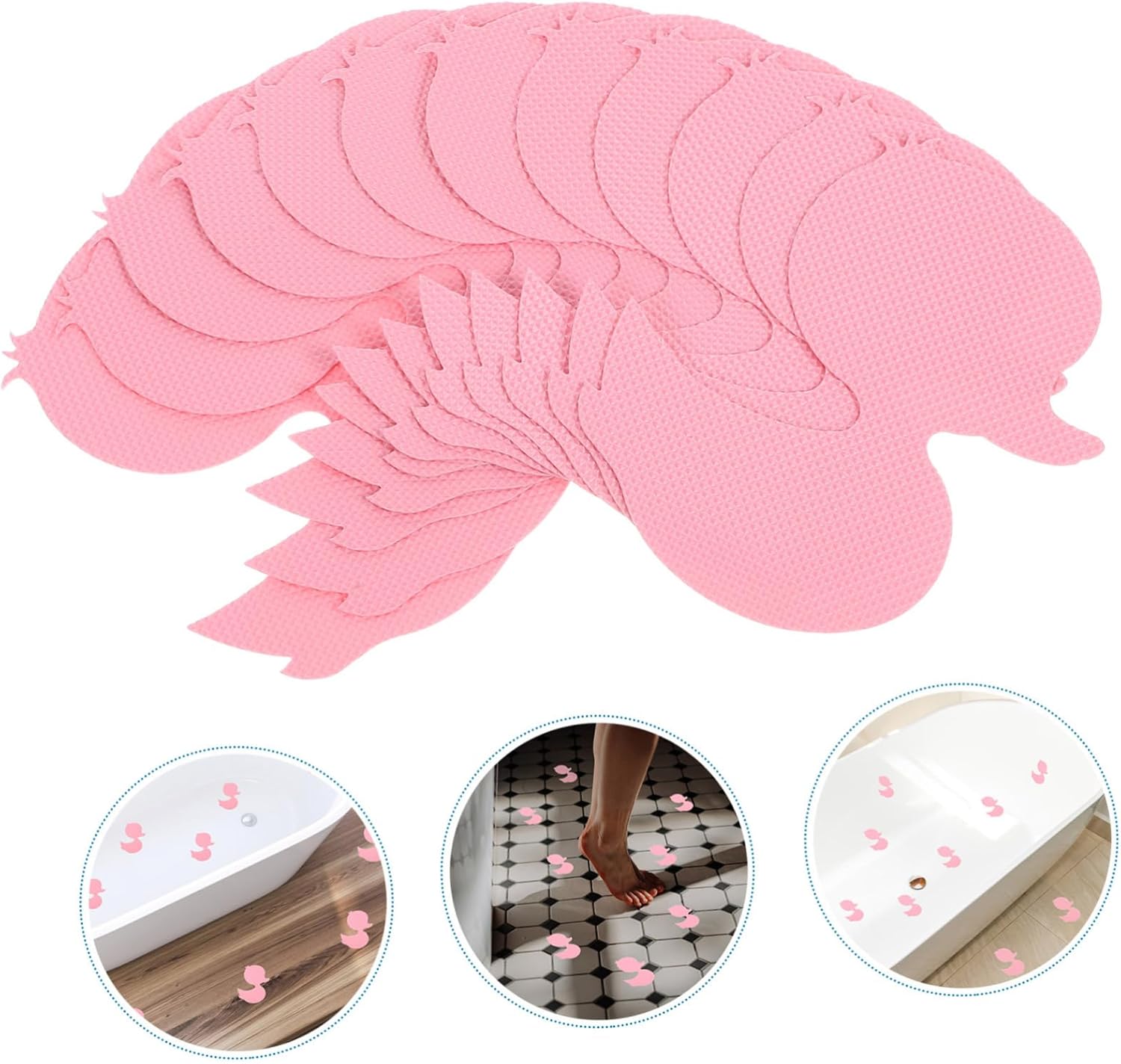 12Pcs Cartoon Duck Bathtub Stickers Non-Slip Safety Decals