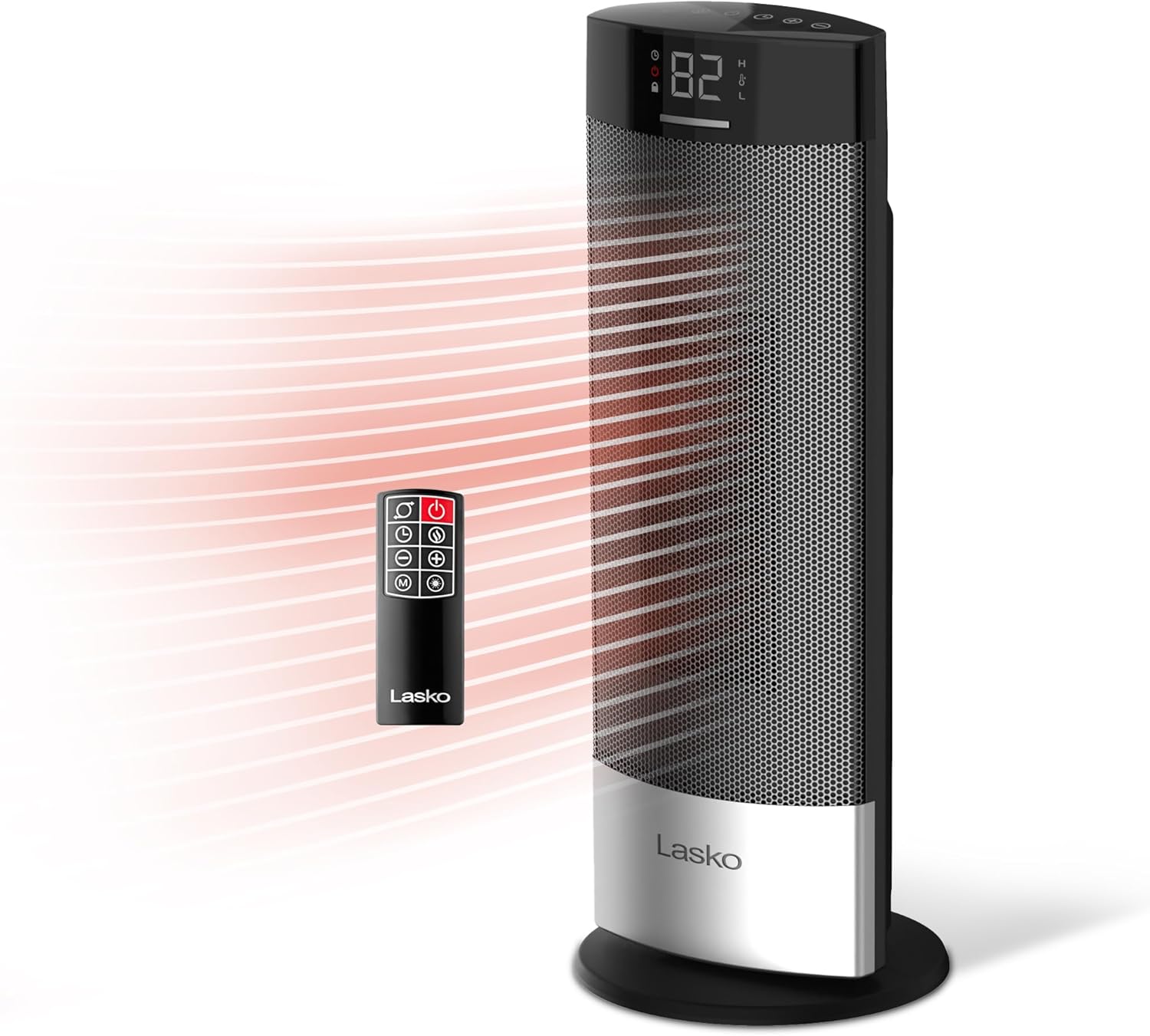 Lasko Ellipse Ceramic Tower Heater 1500W Black