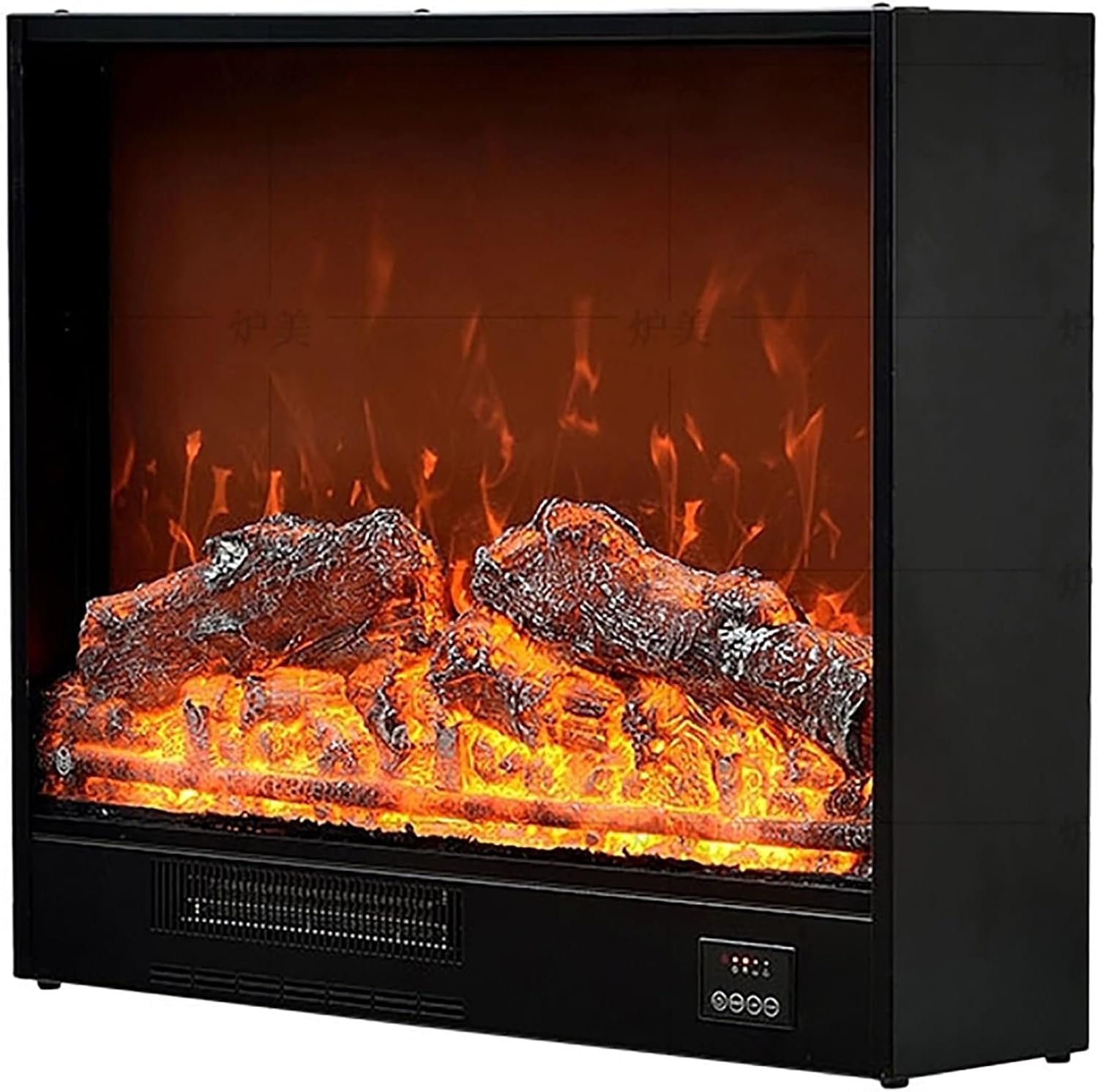 ZXDRYBHD Electric Fireplace Heater with Realistic Fire 80cm