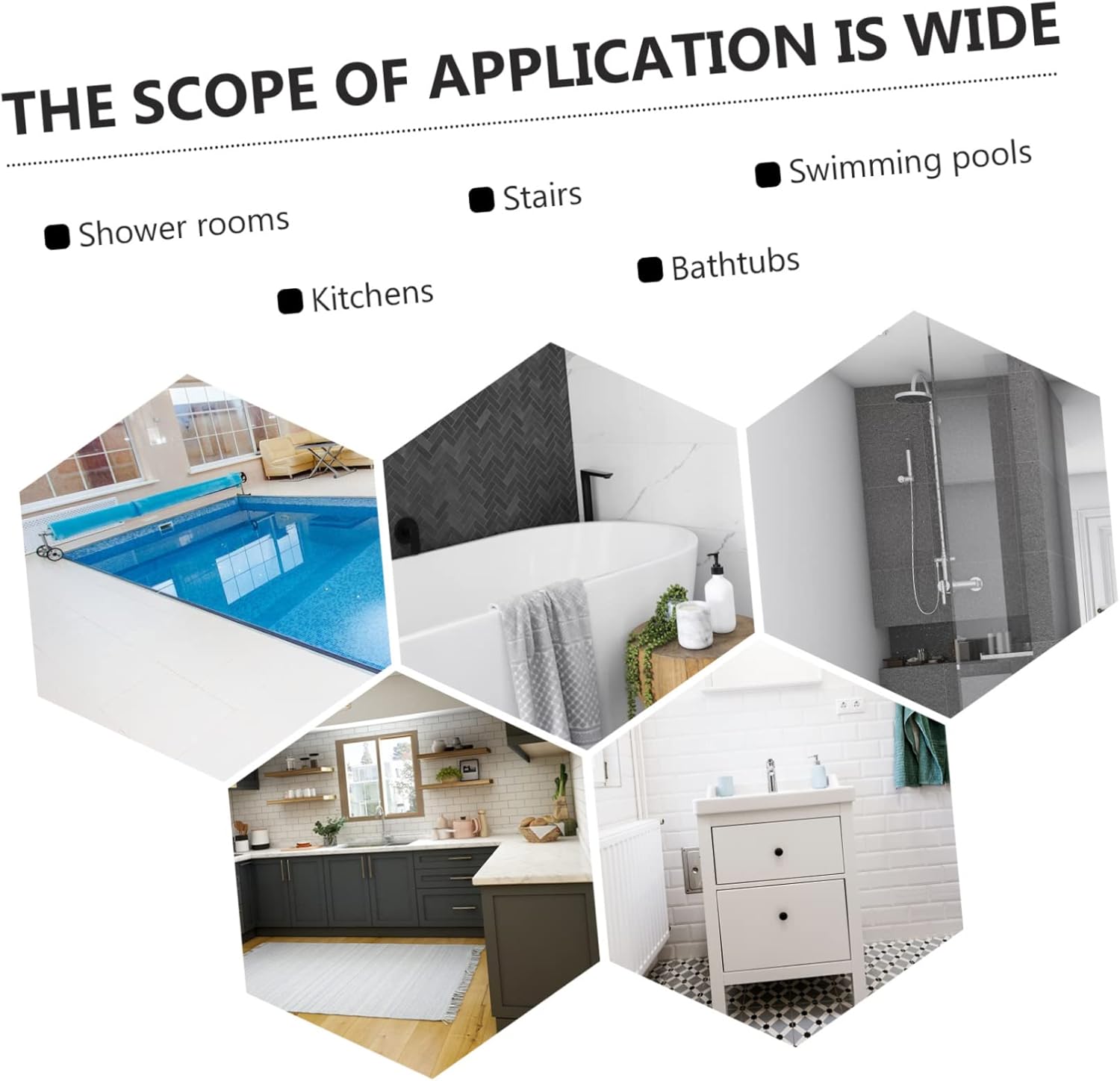 WOONEKY Safety Anti-Slip Stickers for Bathroom
