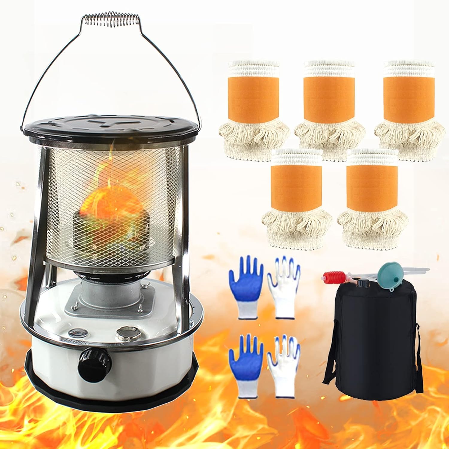 High-Efficiency Kerosene Heater with Fall Protection